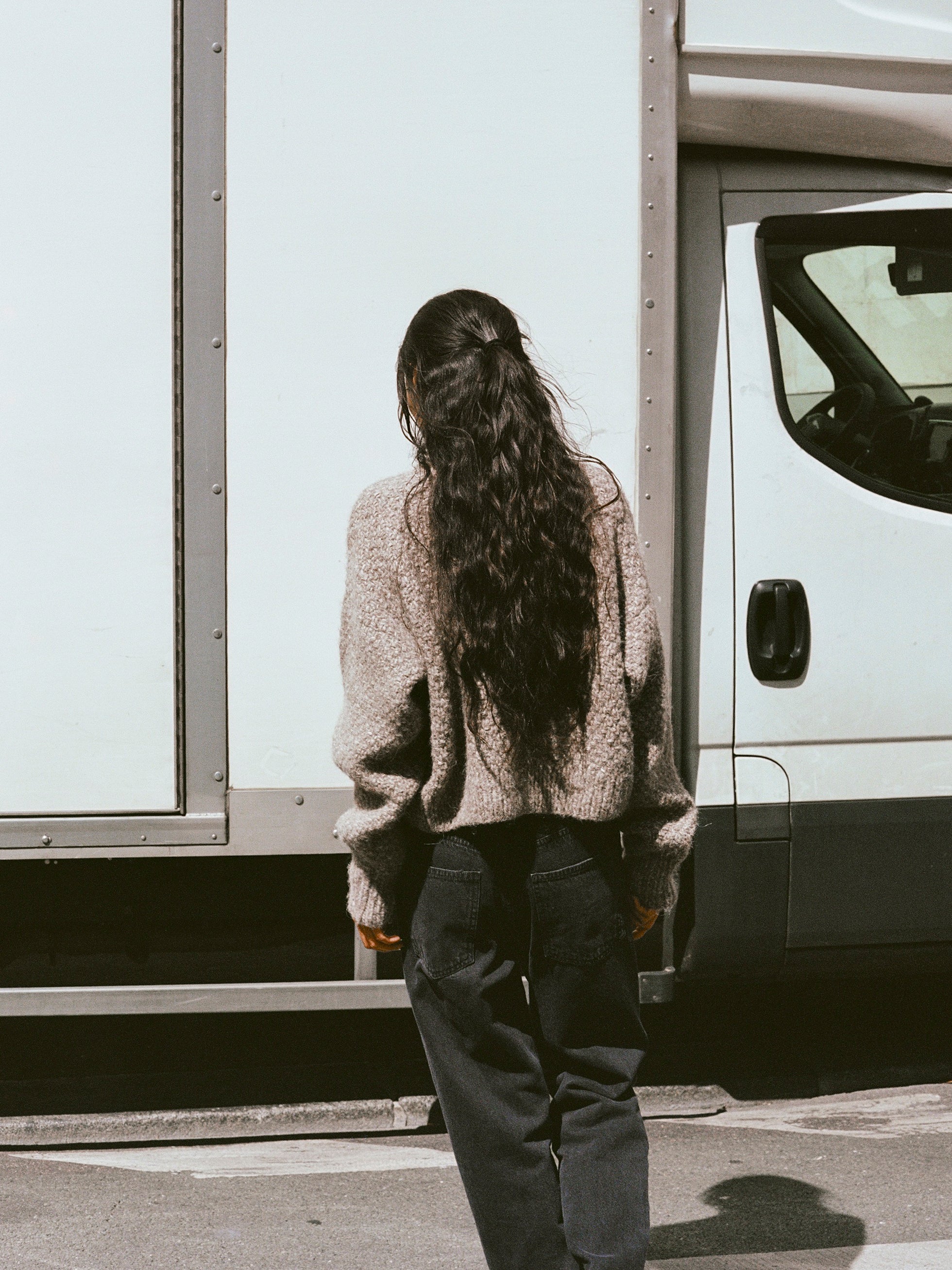 Gia Hand Knit Sweater, Alpaca Cotton, Shrub