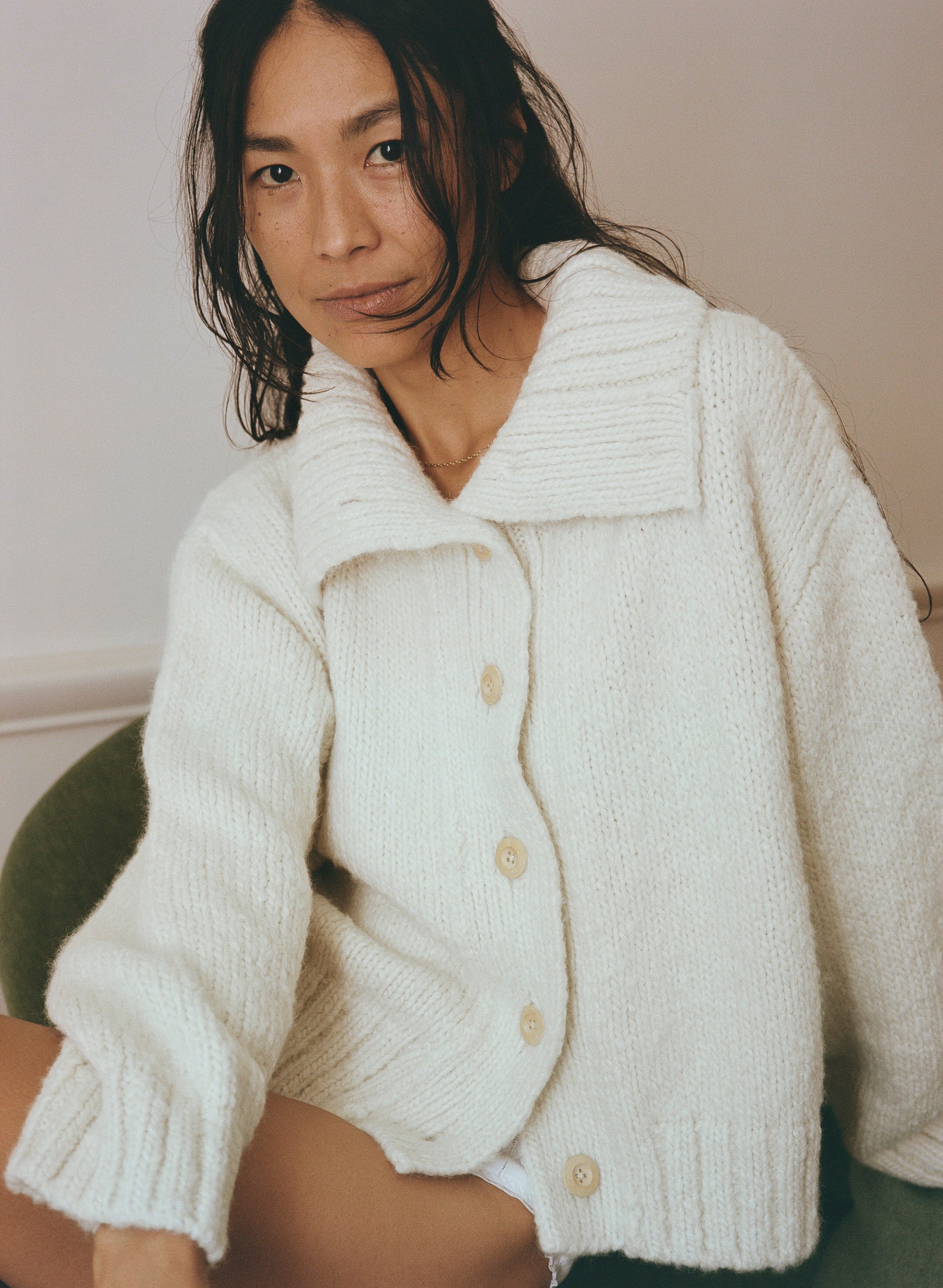 Cabin Cardi, Huacaya Alpaca, Natural