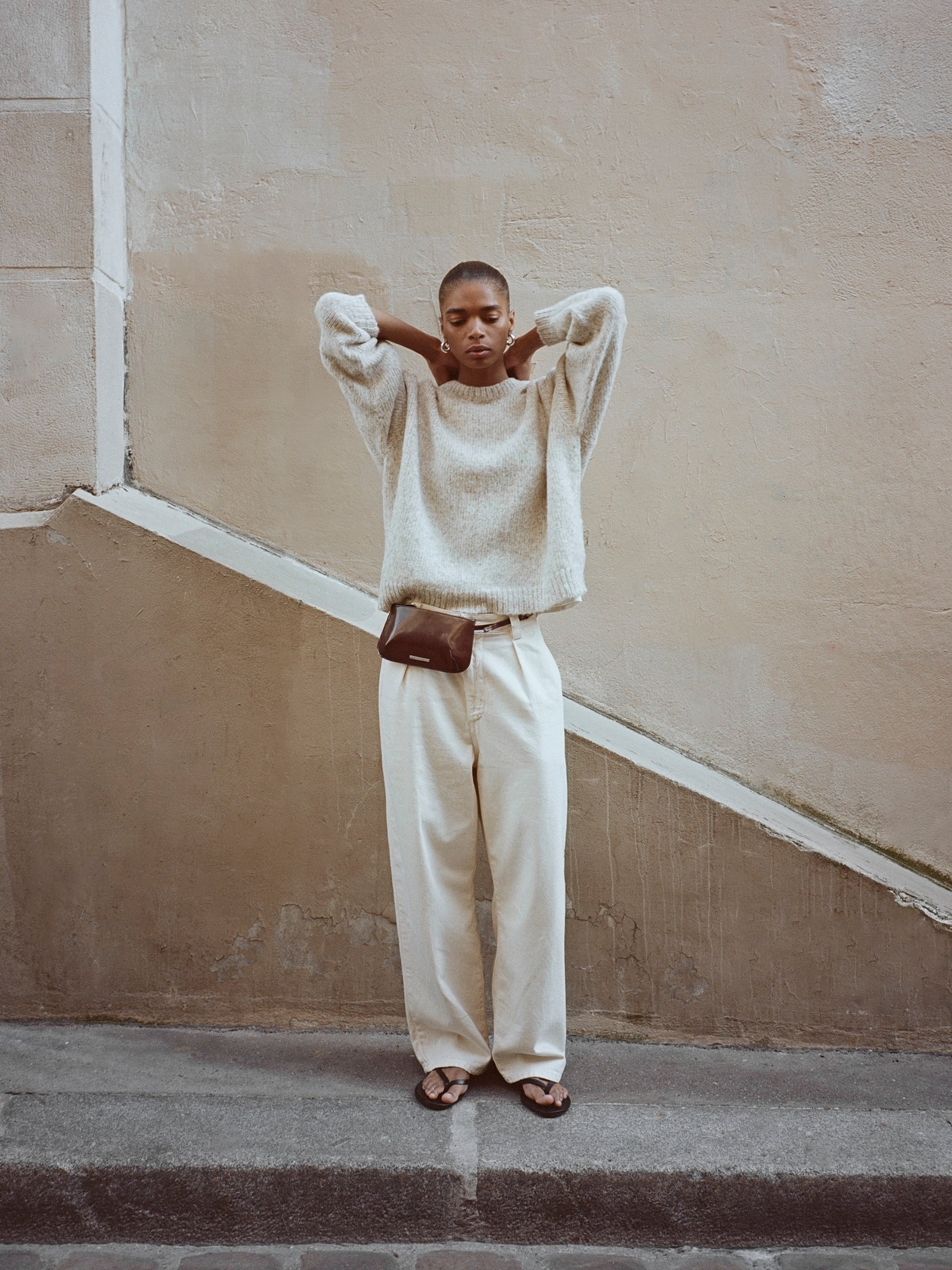 Chleo Crew, Alpaca Cotton, Fog