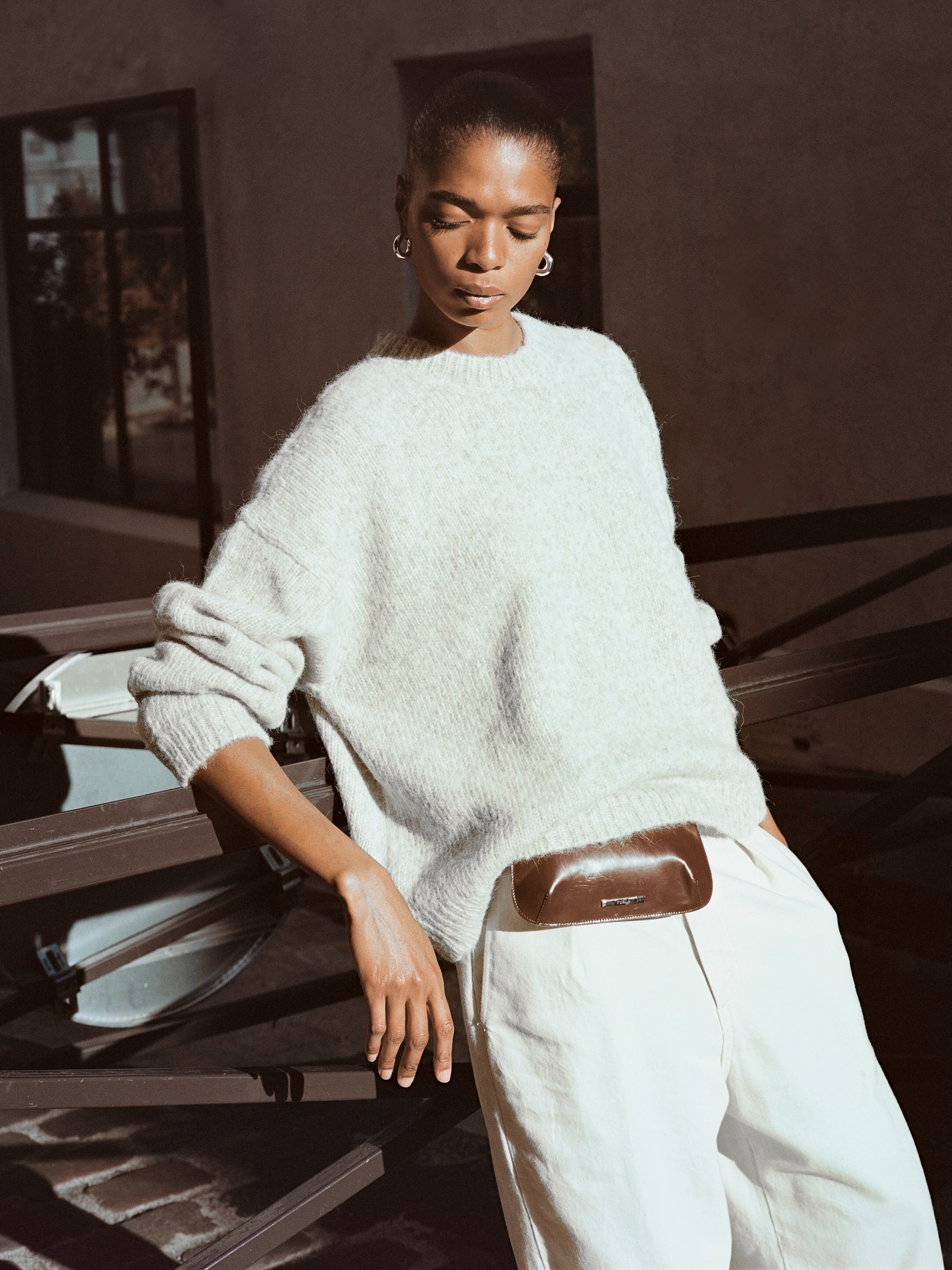 Chleo Crew, Alpaca Cotton, Fog