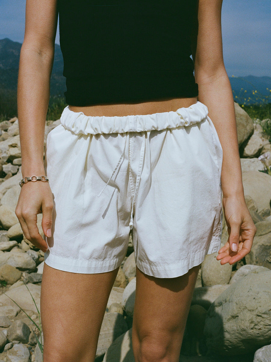All Day Short, Organic Cotton Poplin, Natural