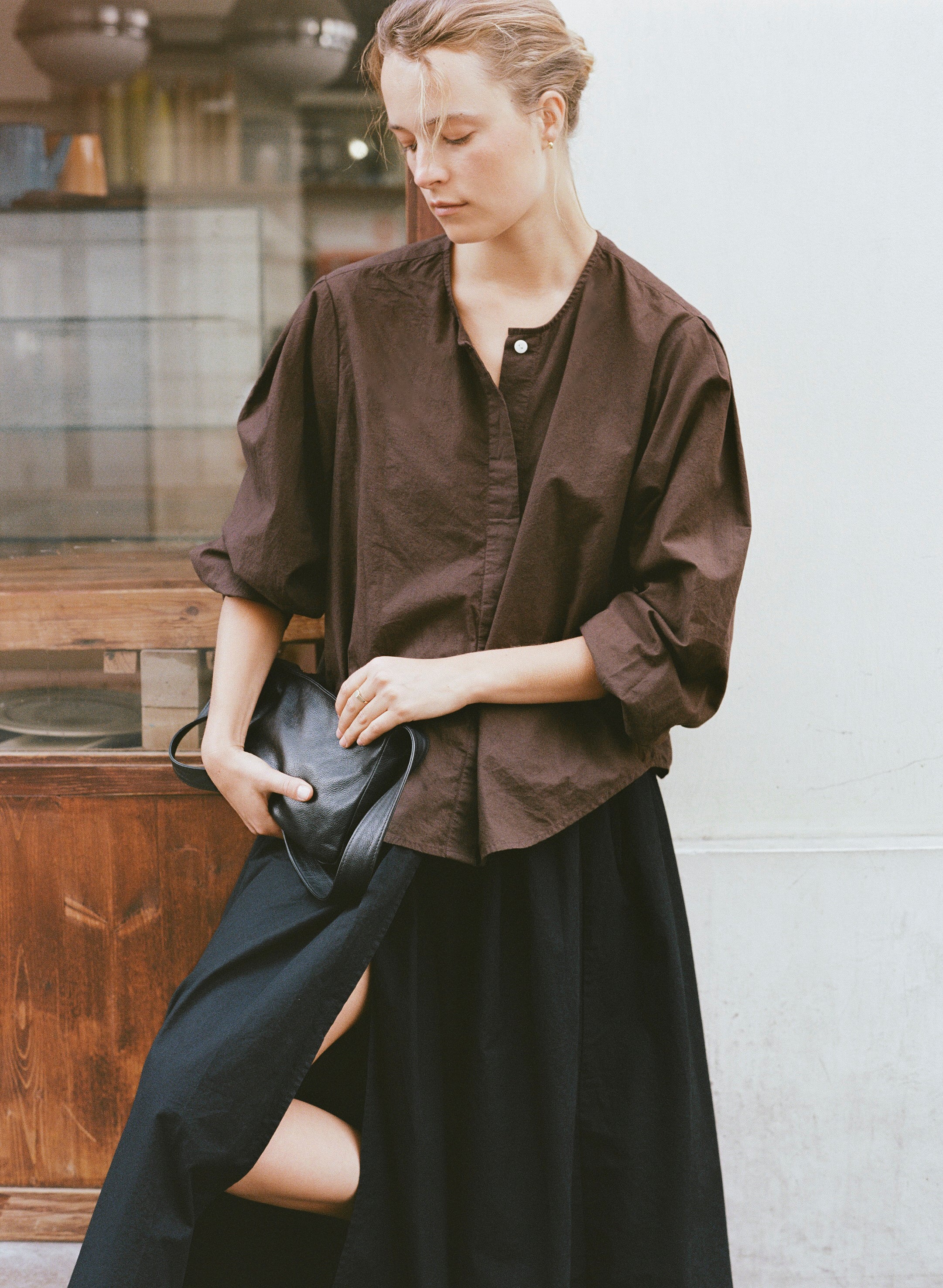 Ava Skirt, Organic Batiste, Washed Black
