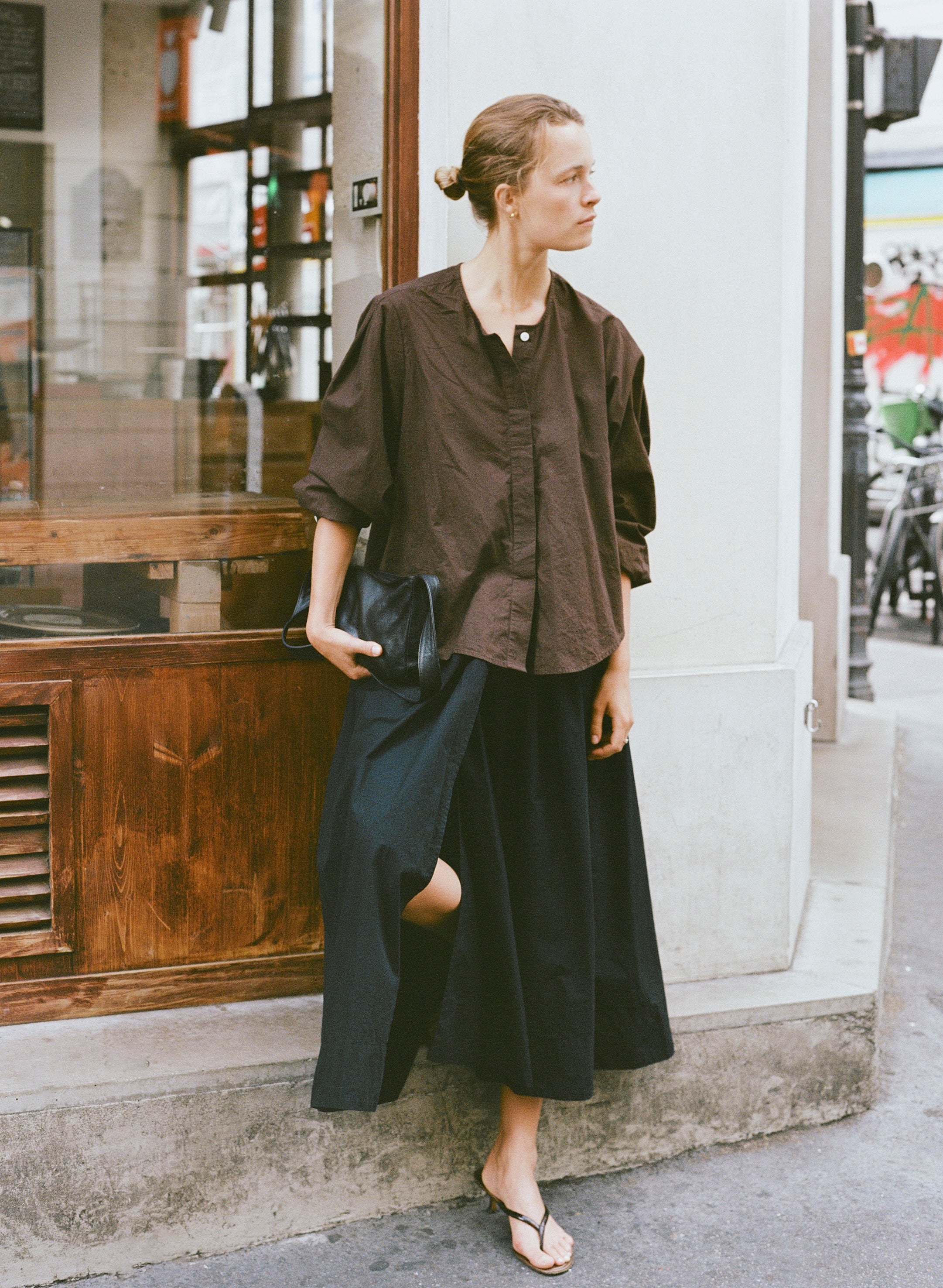Ava Skirt, Organic Batiste, Washed Black