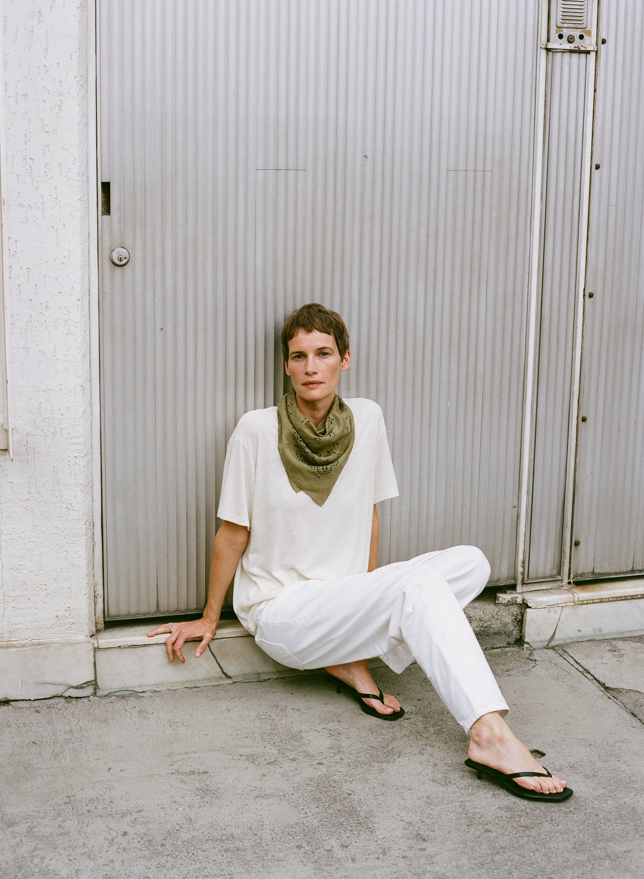 1930s Bandana, Regen Silk, Avocado