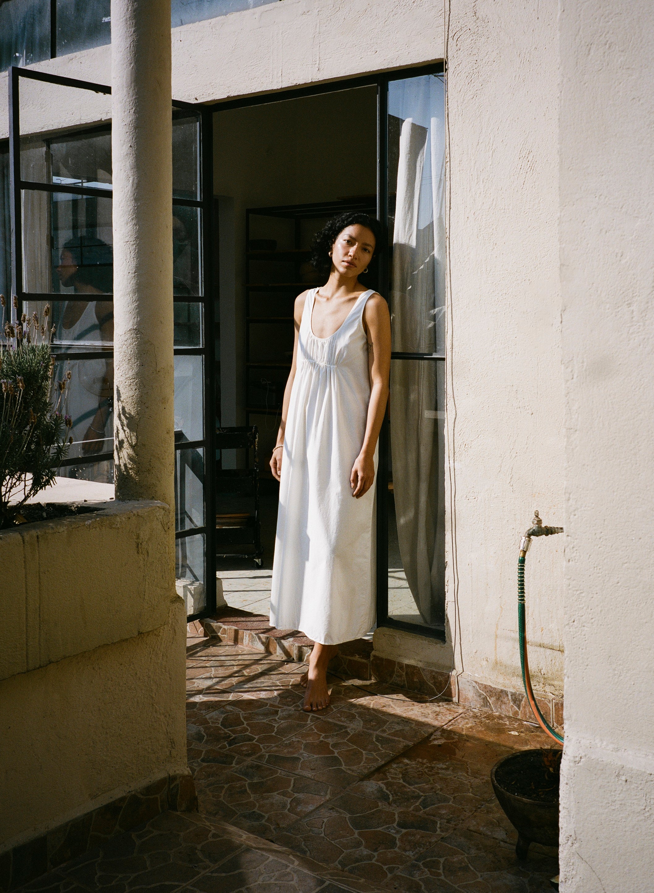 Colina Dress, Organic Batiste, Natural