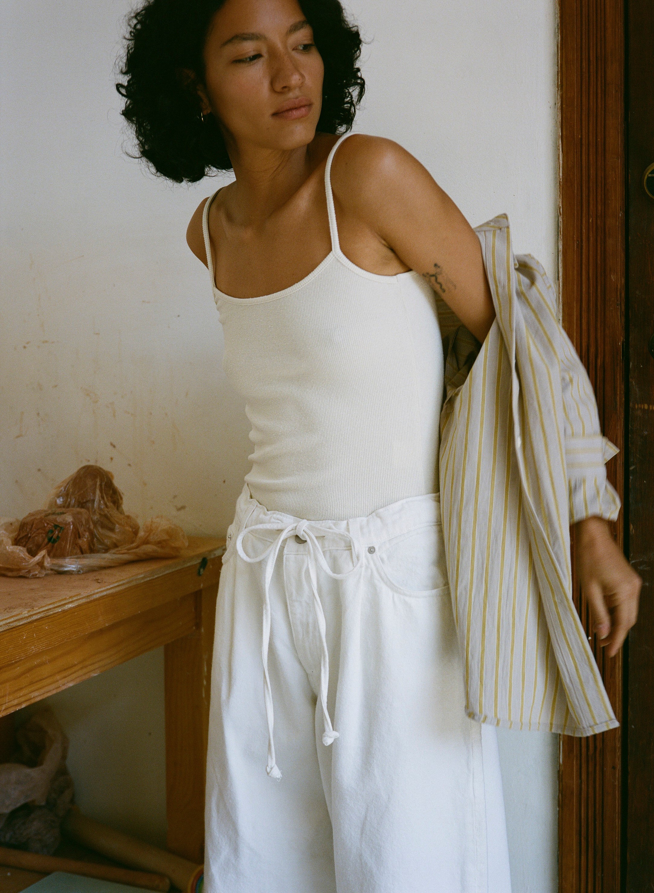 Marcie Shirt, Japanese Organic Cotton, Cabana Stripe