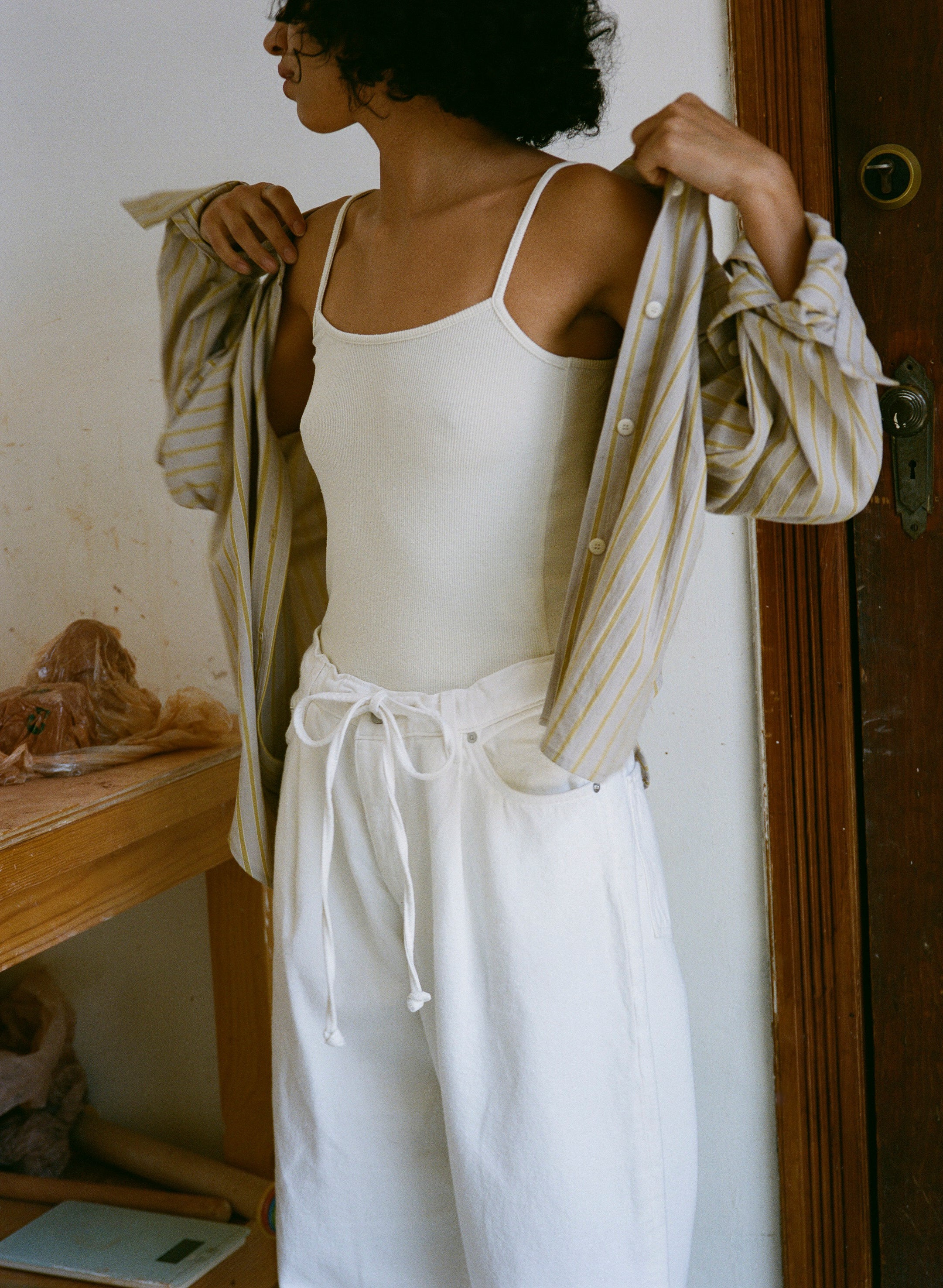 Marcie Shirt, Japanese Organic Cotton, Cabana Stripe