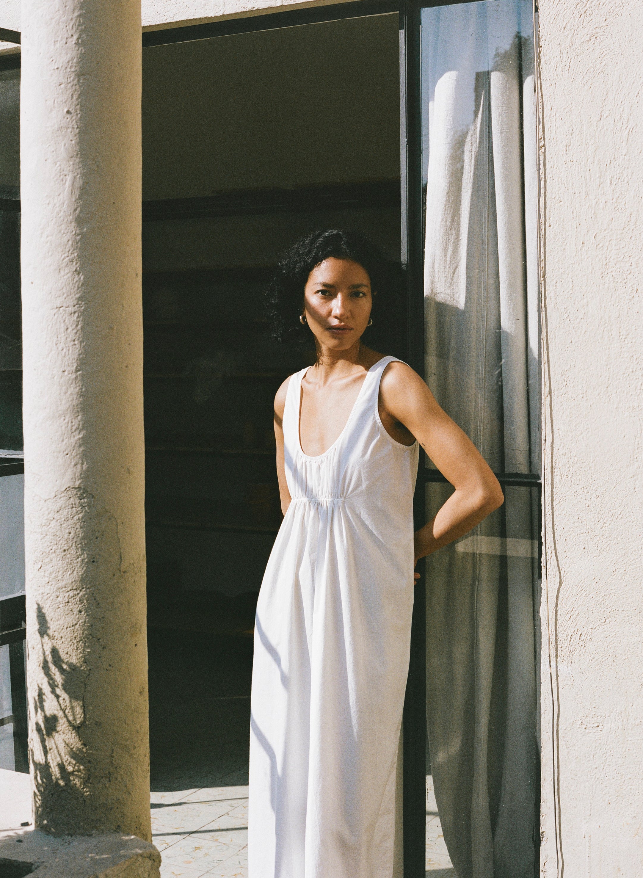Colina Dress, Organic Batiste, Natural