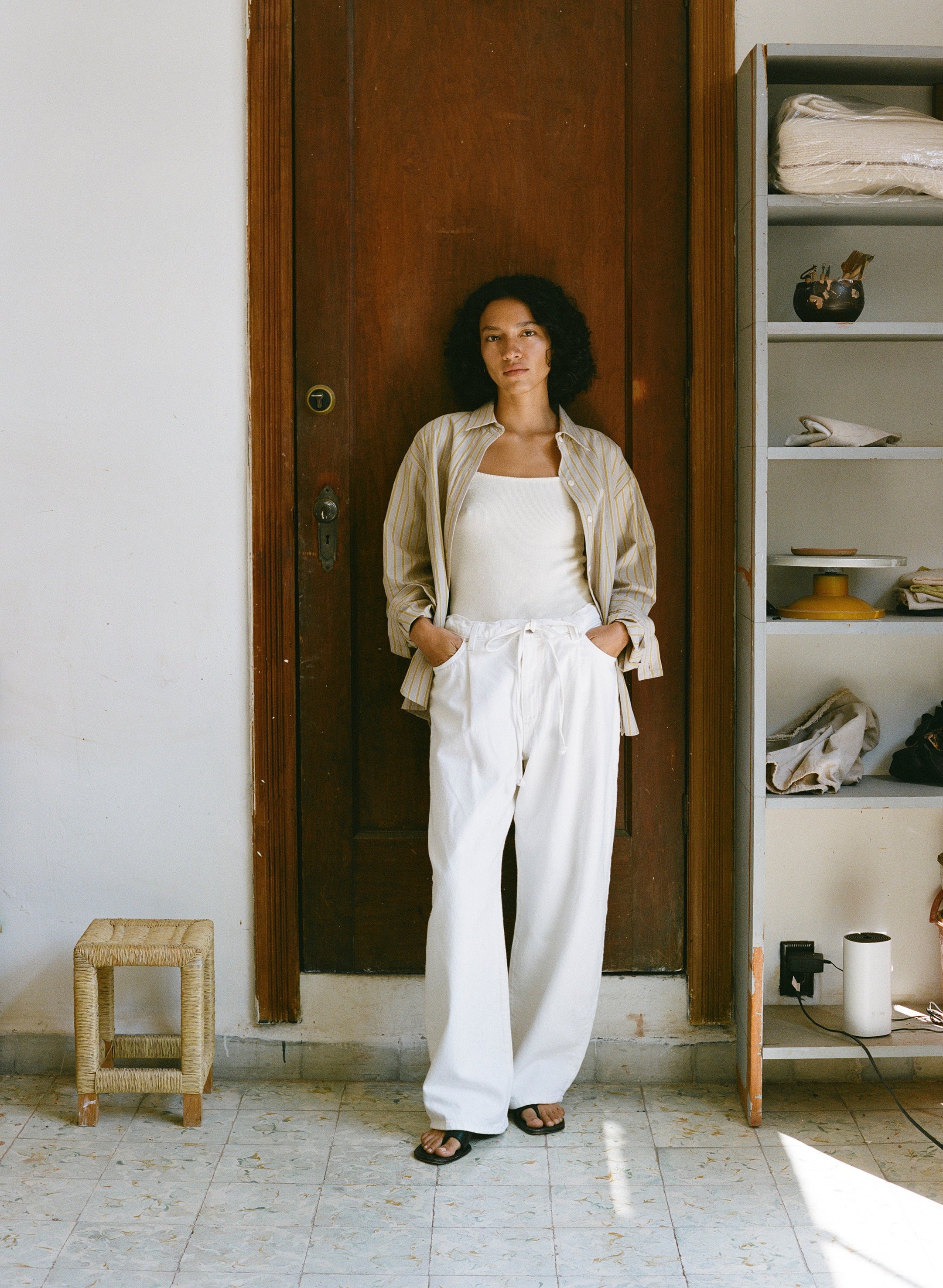 Marcie Shirt, Japanese Organic Cotton, Cabana Stripe