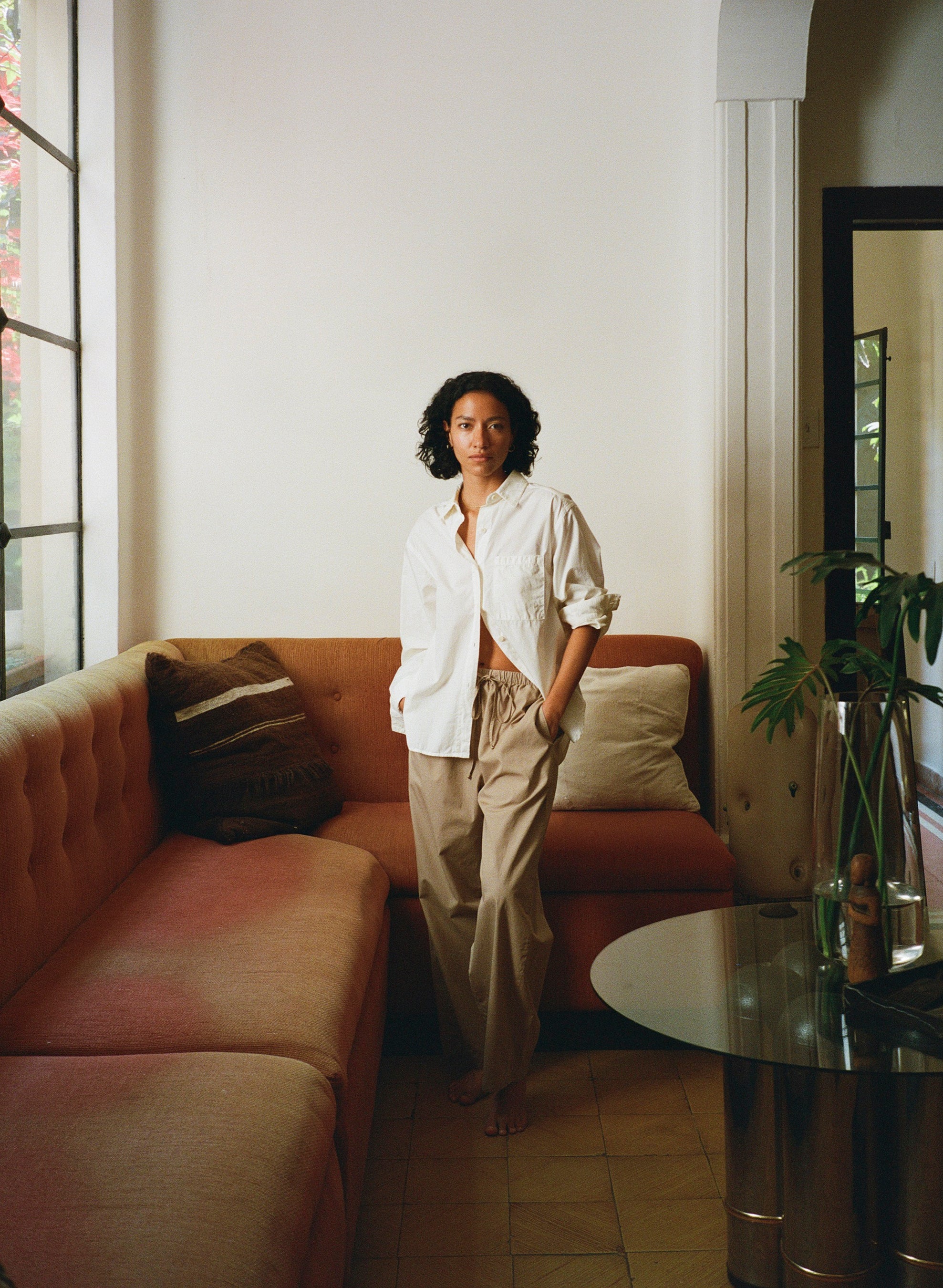 All Day Pant, Organic Poplin, Khaki