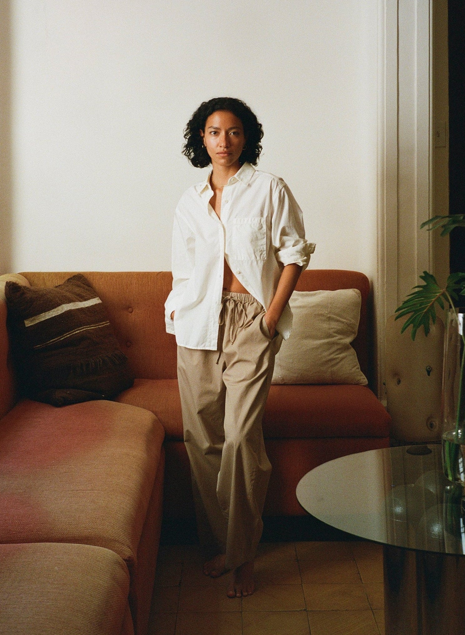 All Day Pant, Organic Poplin, Khaki