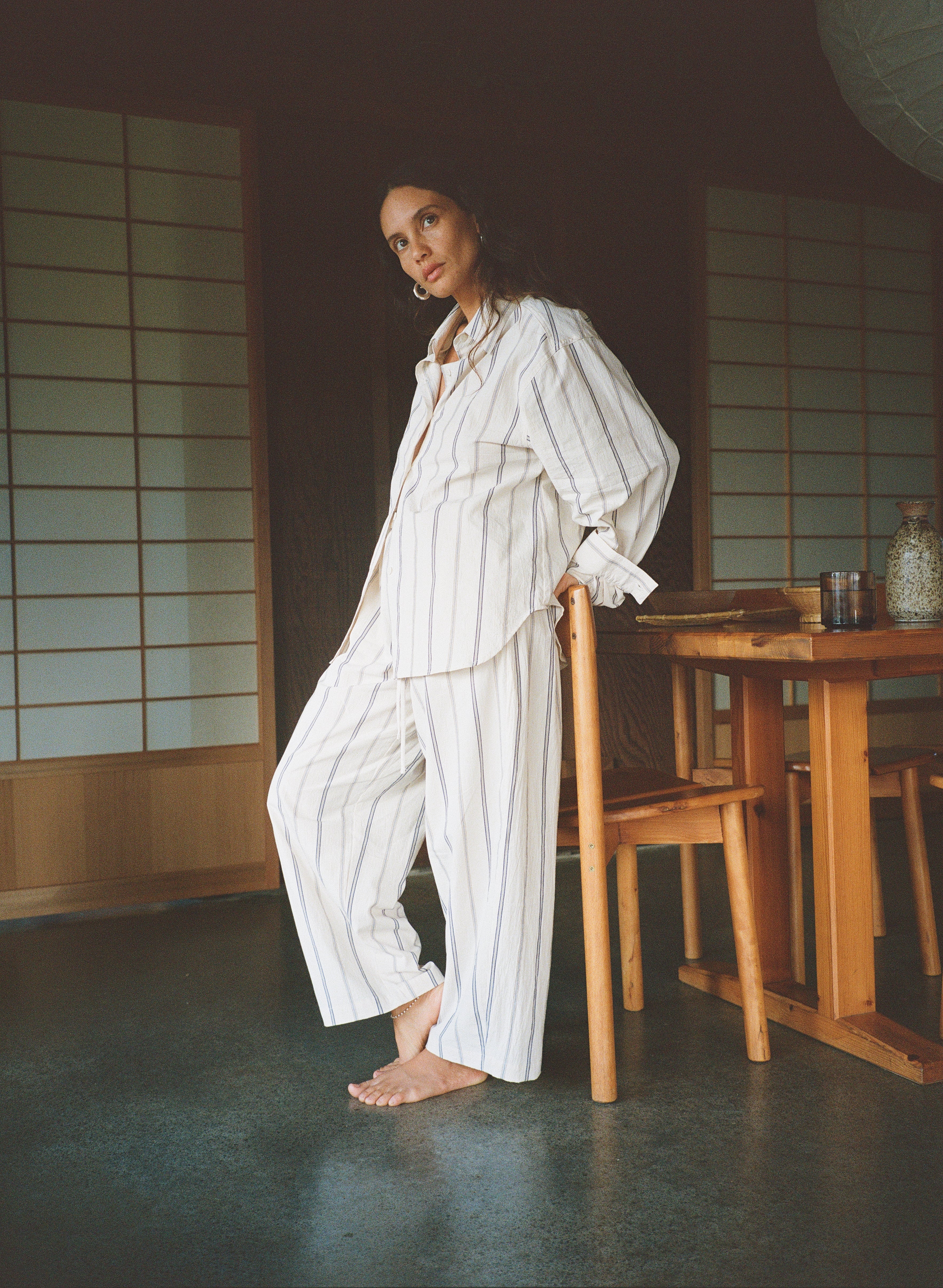 Marcie Shirt, Japanese Organic Cotton, Hampton Stripe