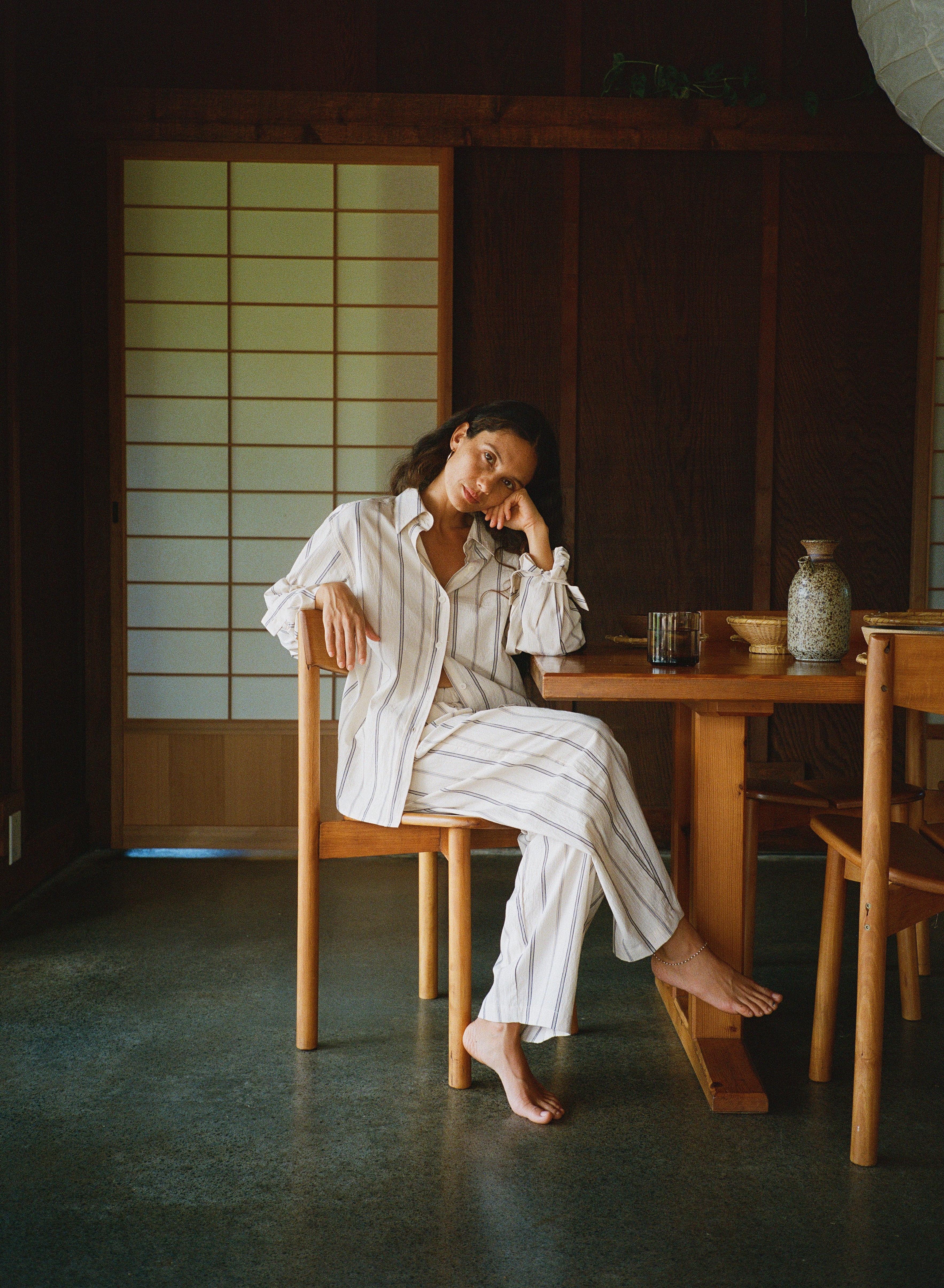 Marcie Shirt, Japanese Organic Cotton, Hampton Stripe