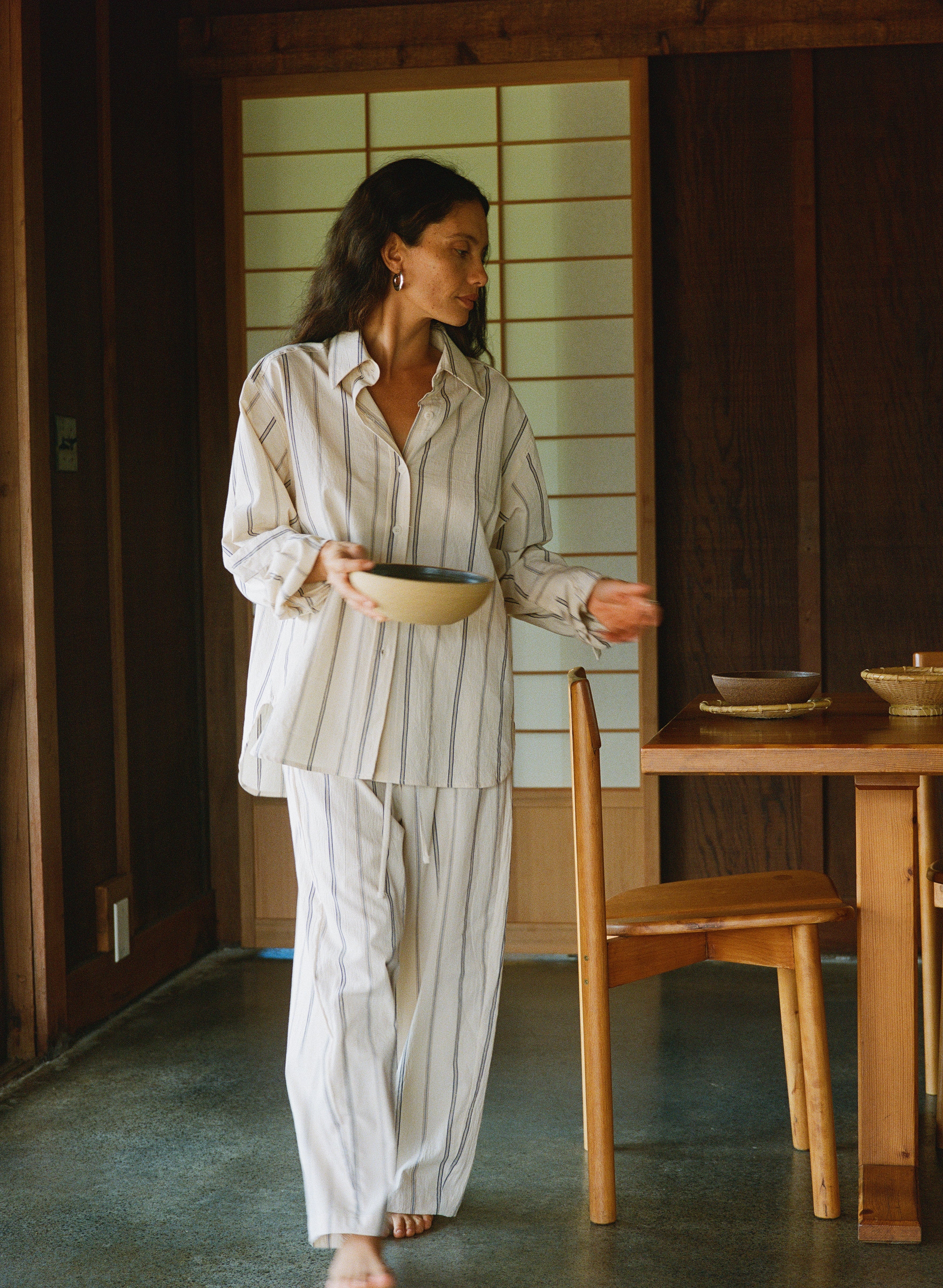 Marcie Shirt, Japanese Organic Cotton, Hampton Stripe