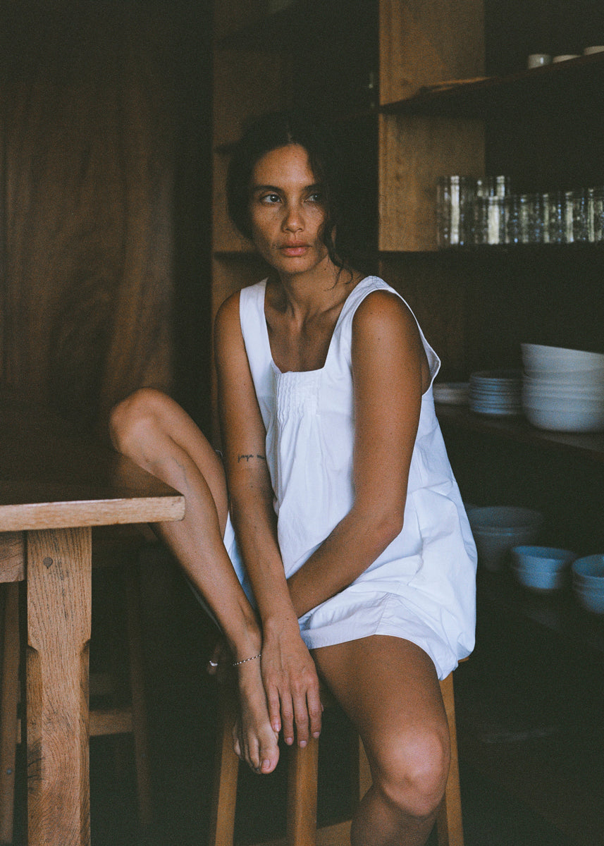 Milo Dress, Organic Batiste, Natural