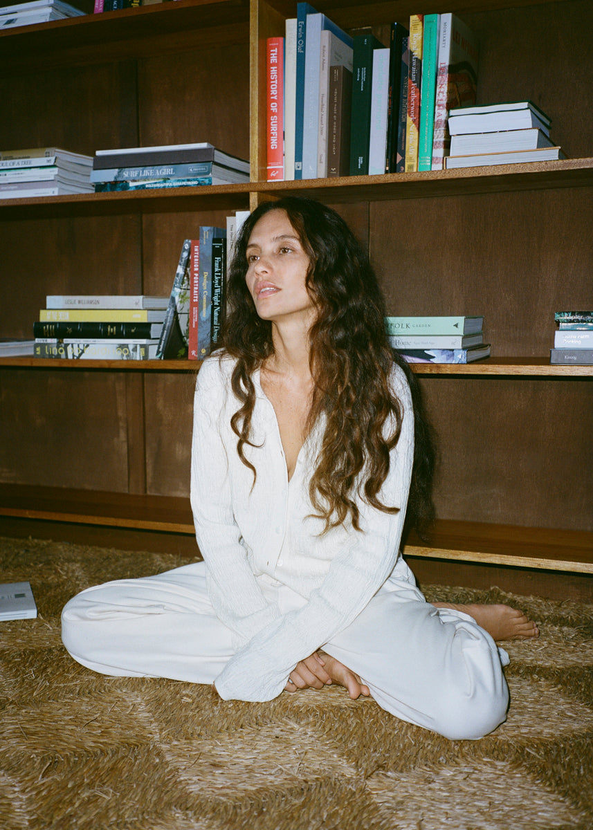 (Imperfect) JoJo Cardigan, Organic Cotton Viscose, Ecru