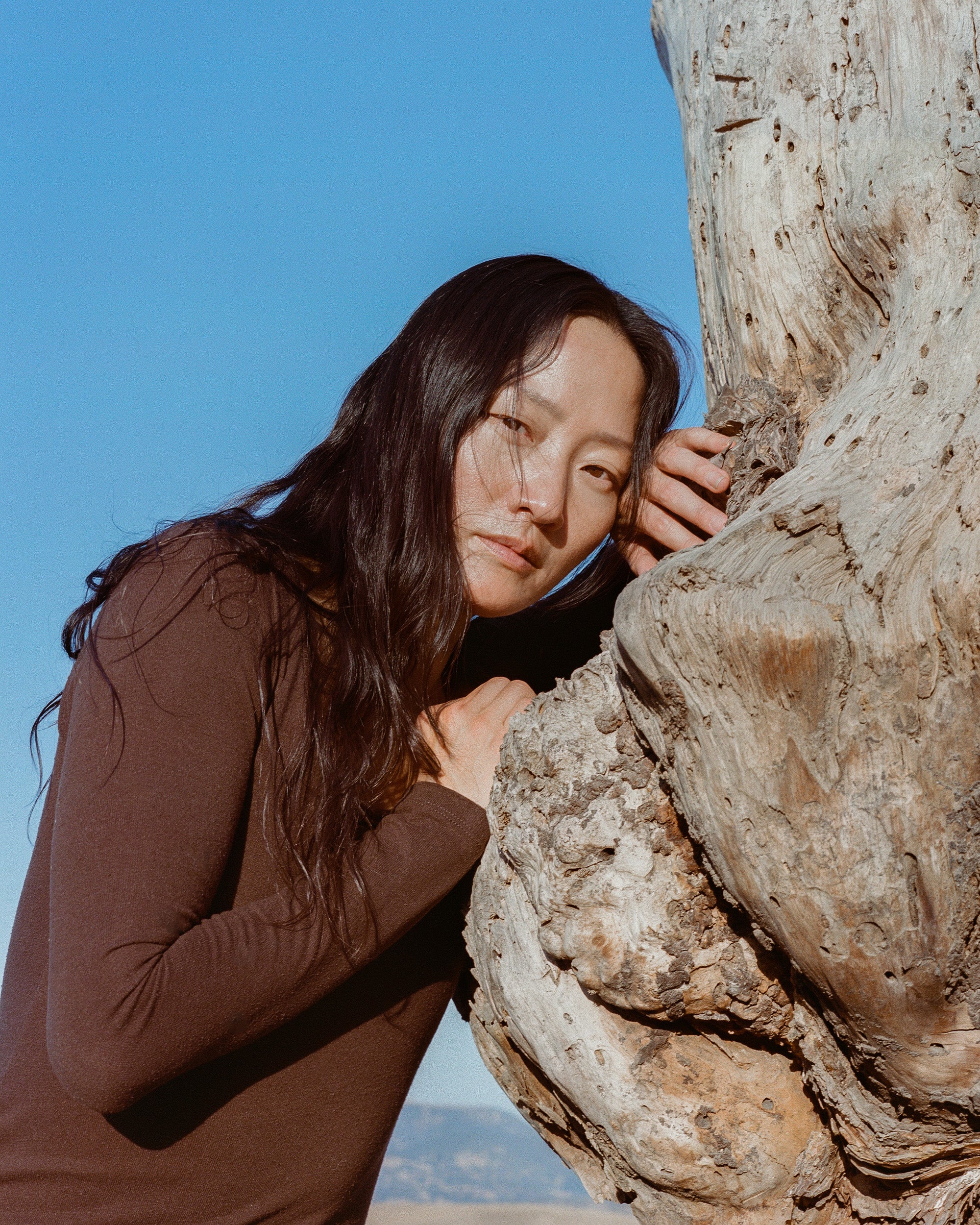 (Imperfect) Claudia Dress, Regen Silk Noil Jersey, Manzanita