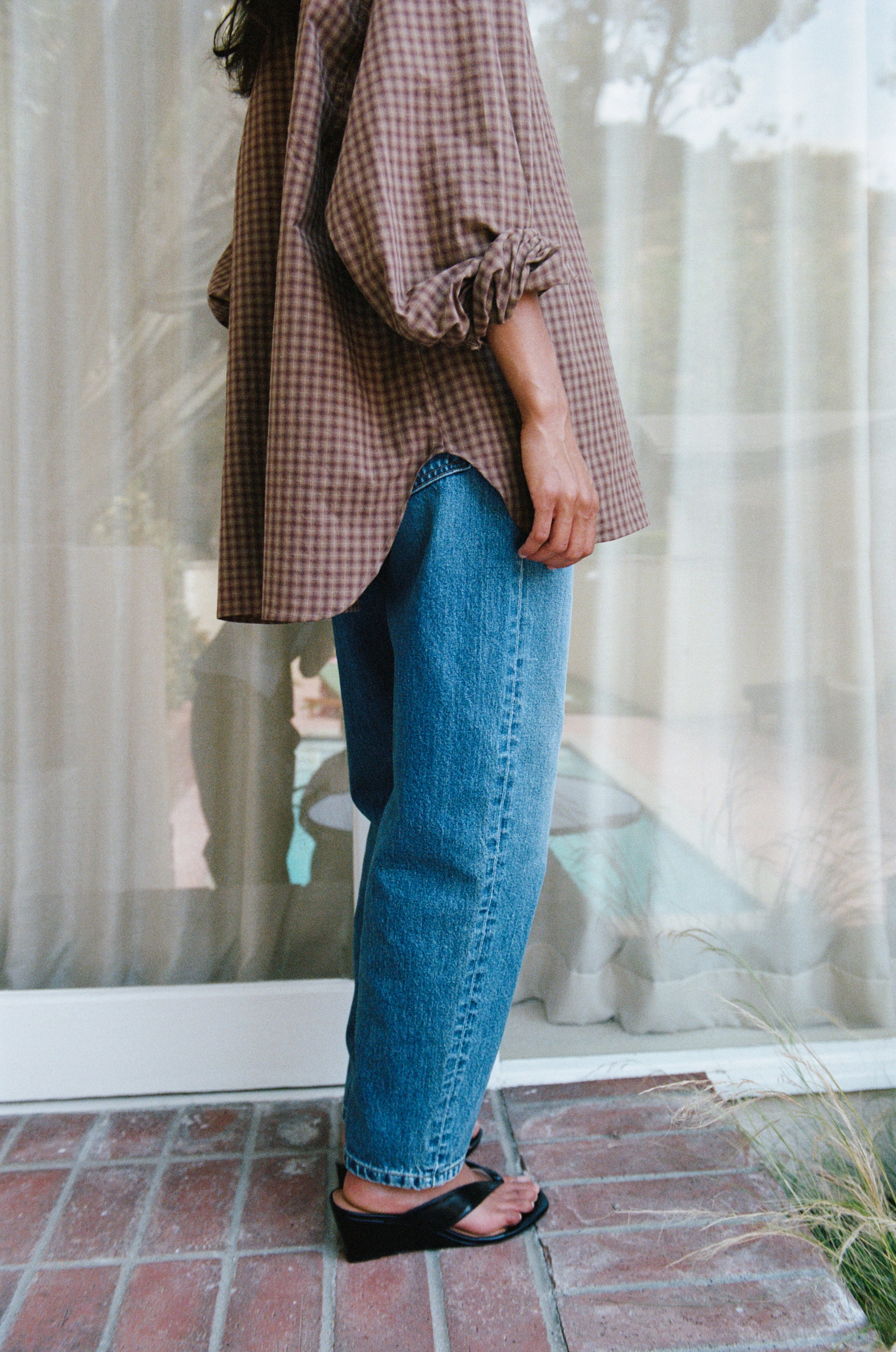 Marcie Shirt, Japanese Organic Cotton, Acid Plaid