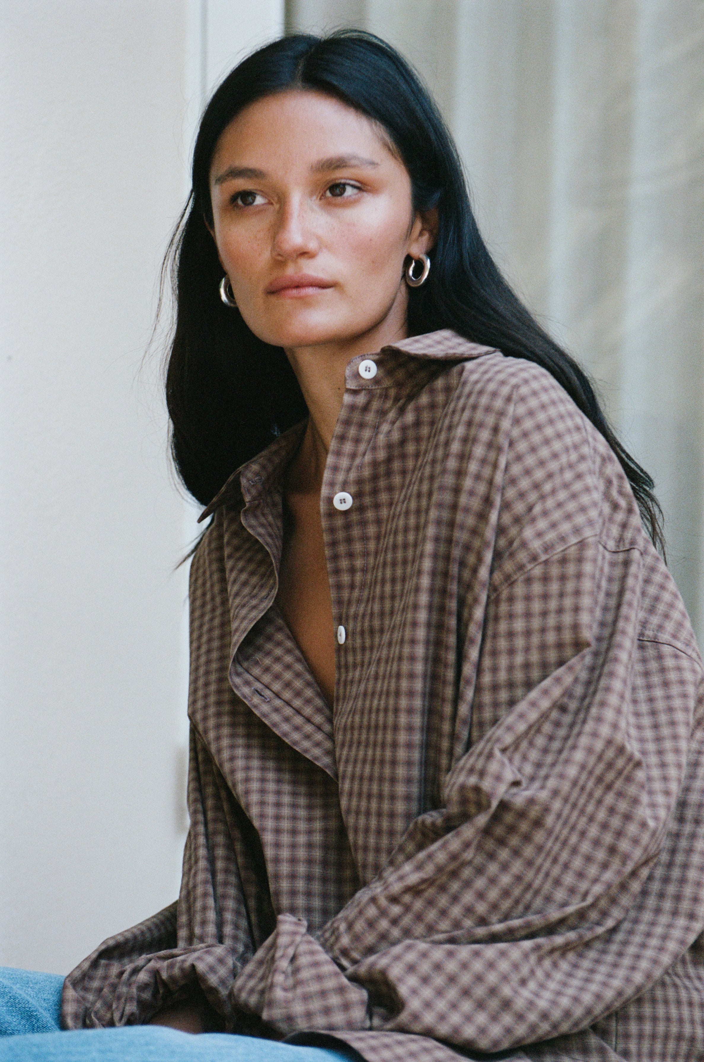 Marcie Shirt, Japanese Organic Cotton, Acid Plaid