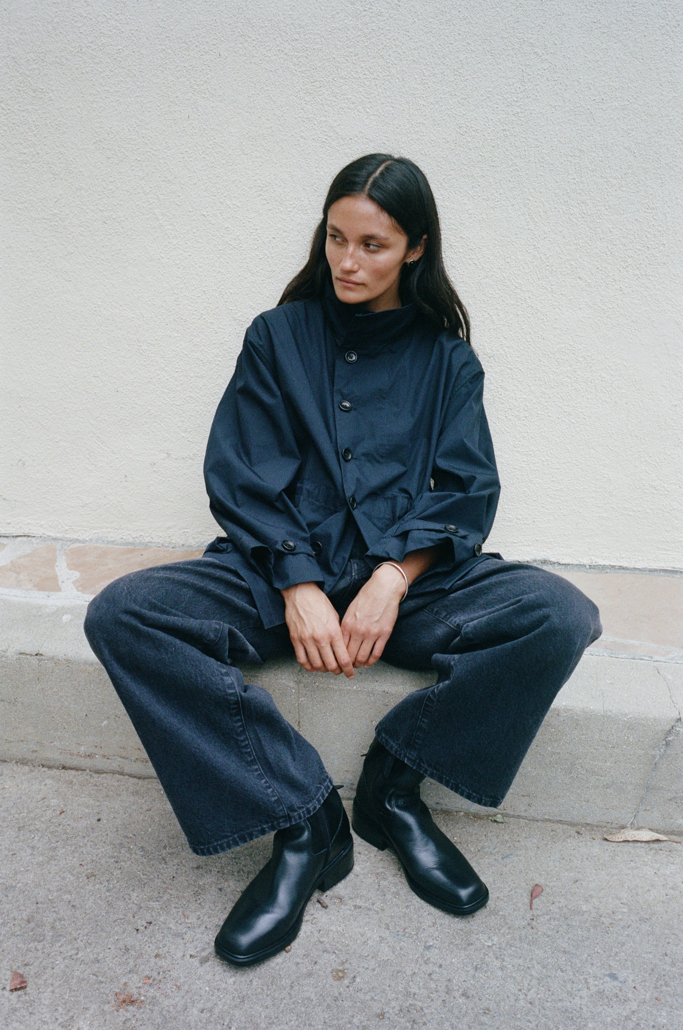 Anorak, Recycled Nylon Gabardine, Navy