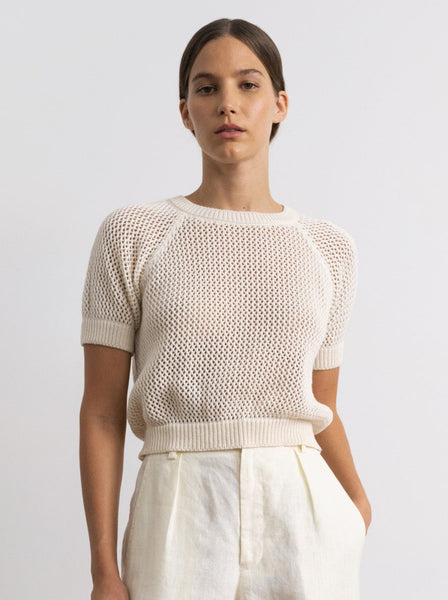 Lloyd Shirt, Organic Tanguis Cotton, Ecru | OZMA
