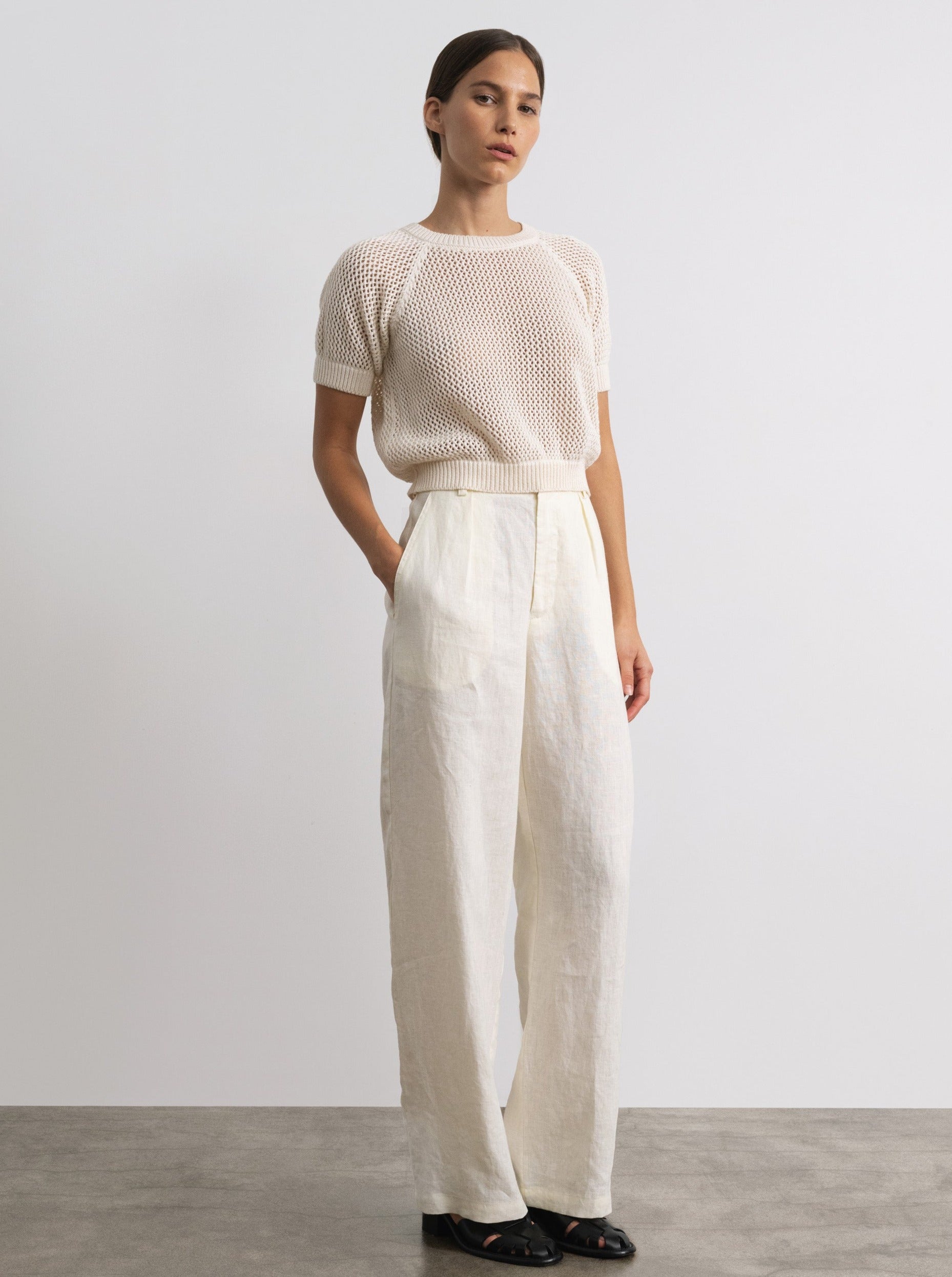 (Imperfect) Linen Trouser, Laundered Linen, Natural