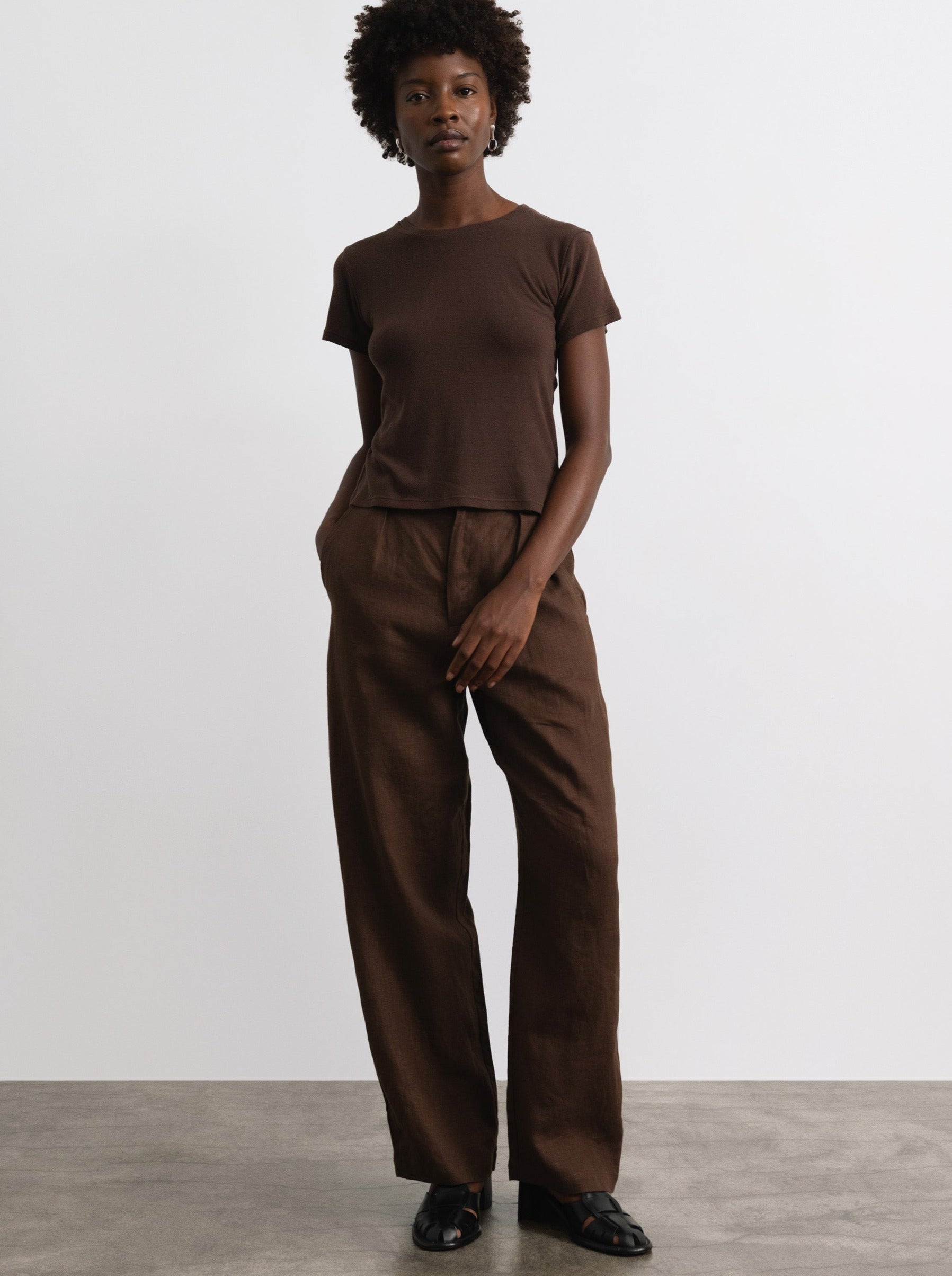 (Imperfect) Linen Trouser, Laundered Linen, Manzanita