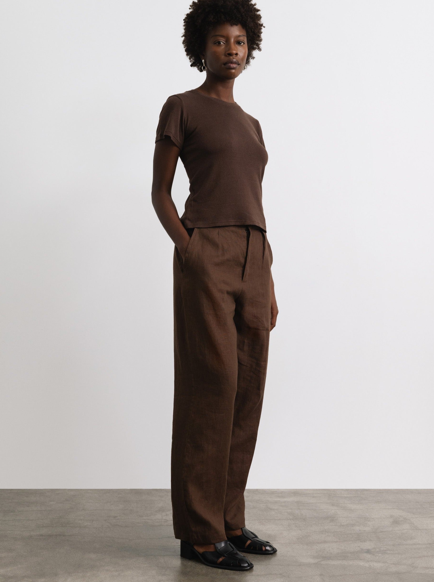 (Imperfect) Linen Trouser, Laundered Linen, Manzanita