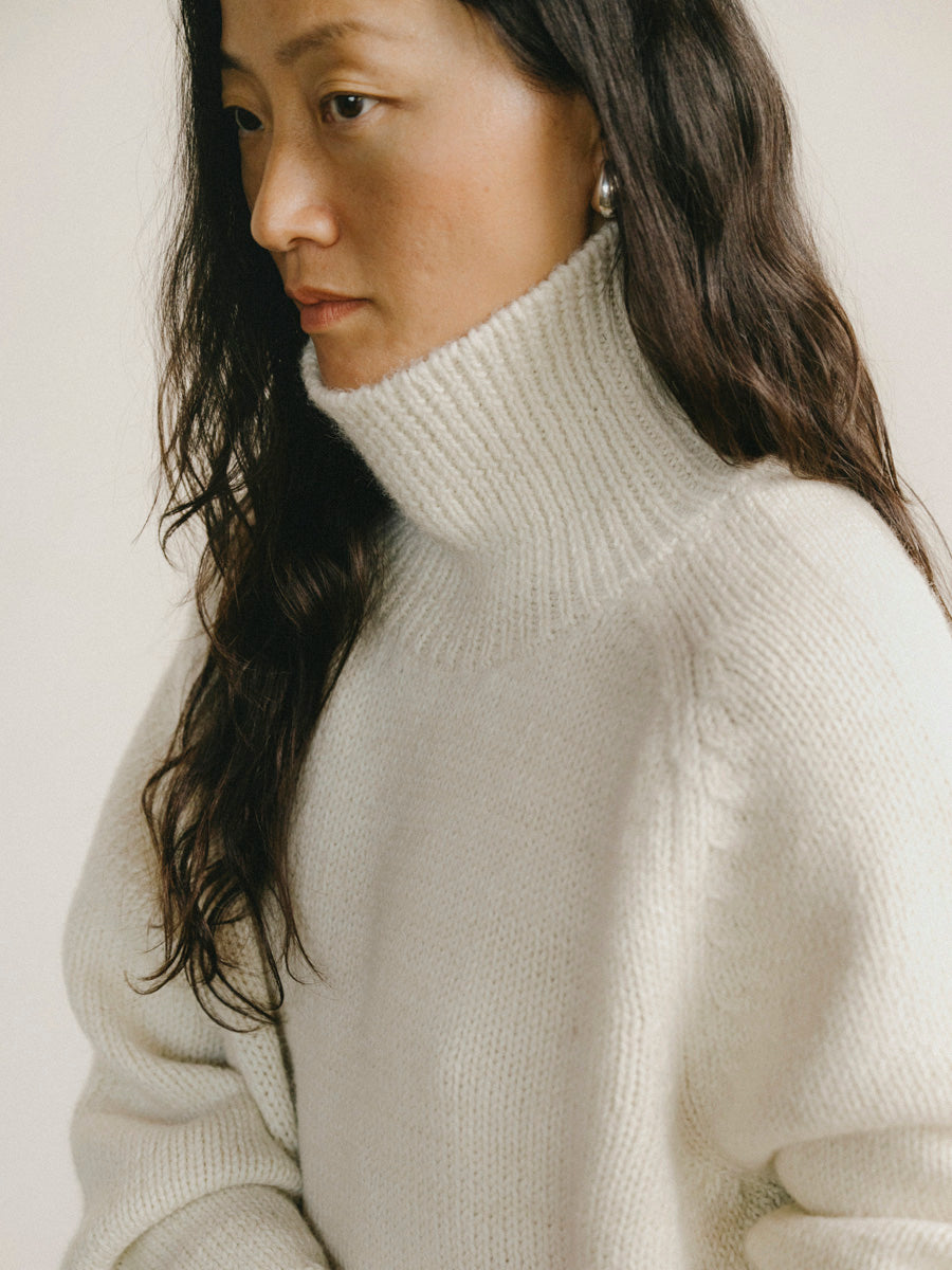 Rue Turtleneck, Alpaca Wool, Cream