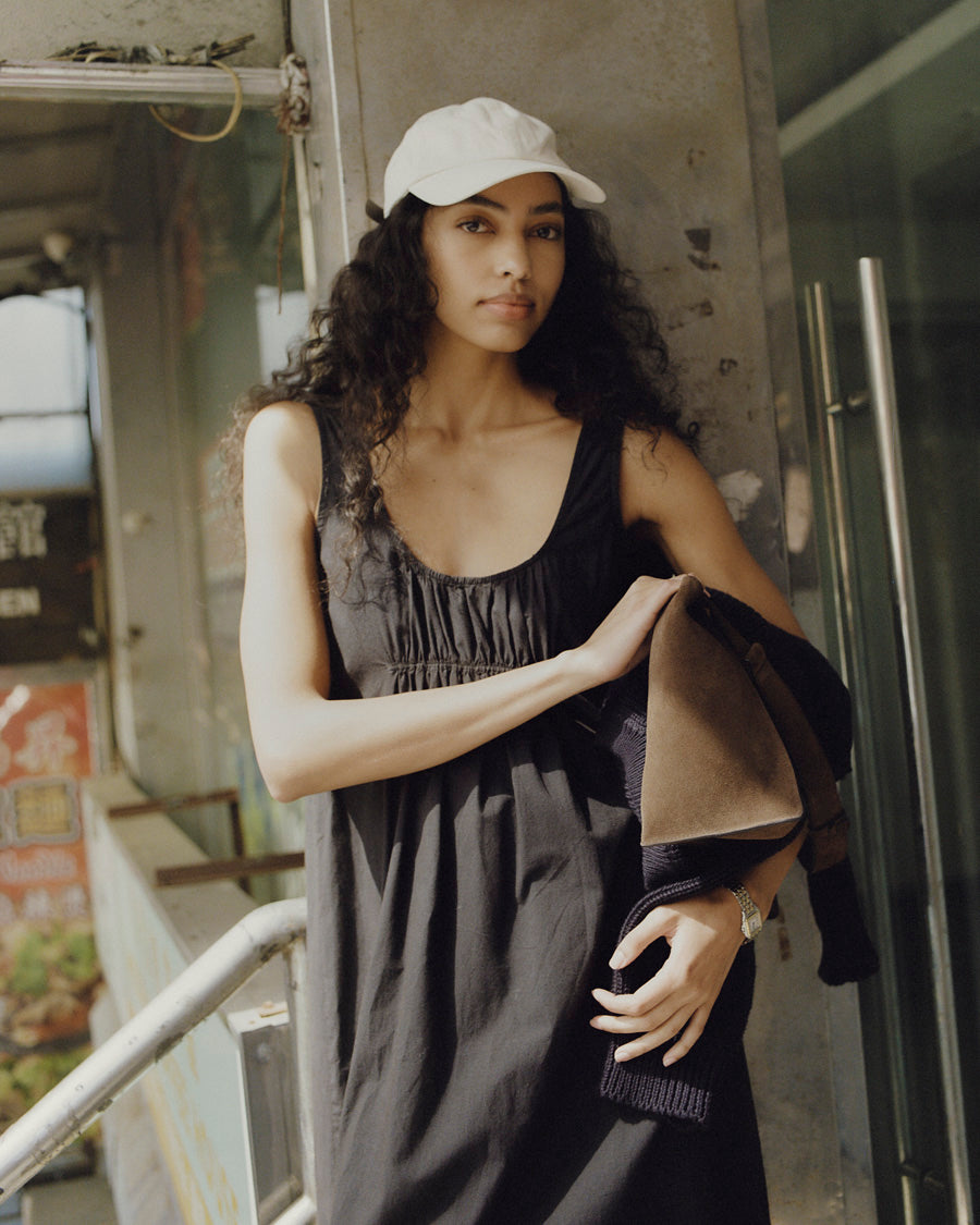Colina Dress, Organic Batiste, Soft Black