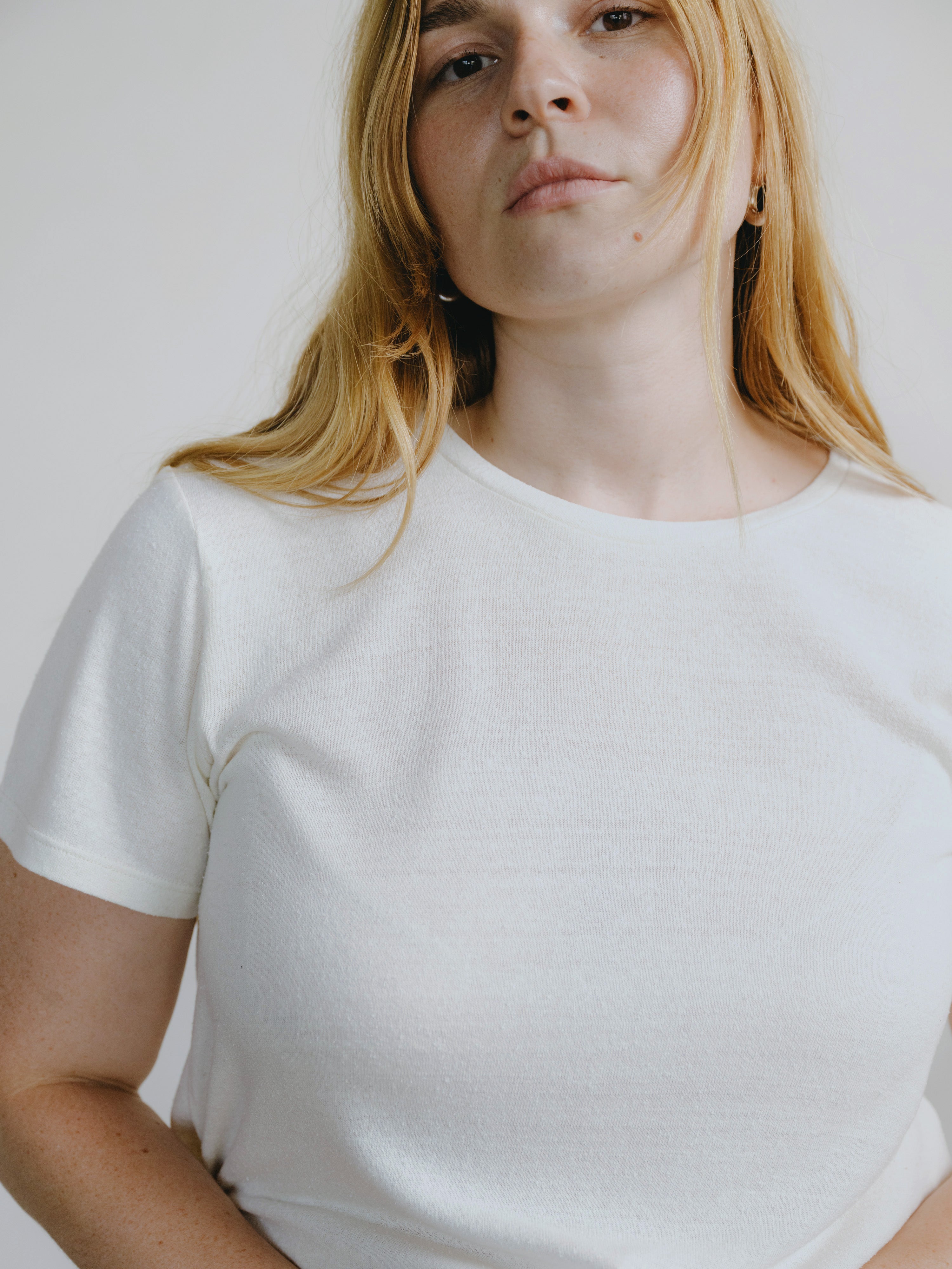 Classic Tee, Regen Silk Noil Jersey, Natural