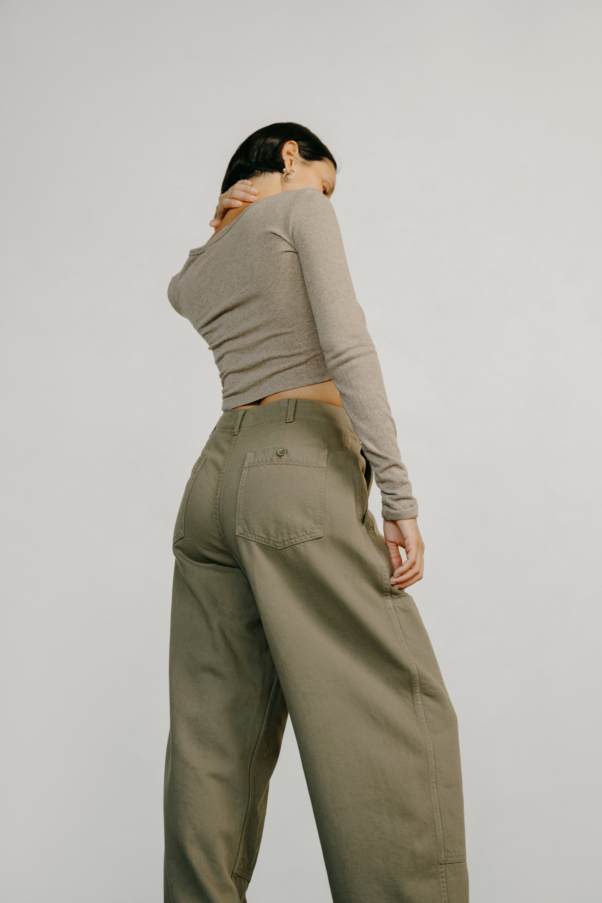 Lia Top, Regen Silk Noil Jersey, Twig Heather