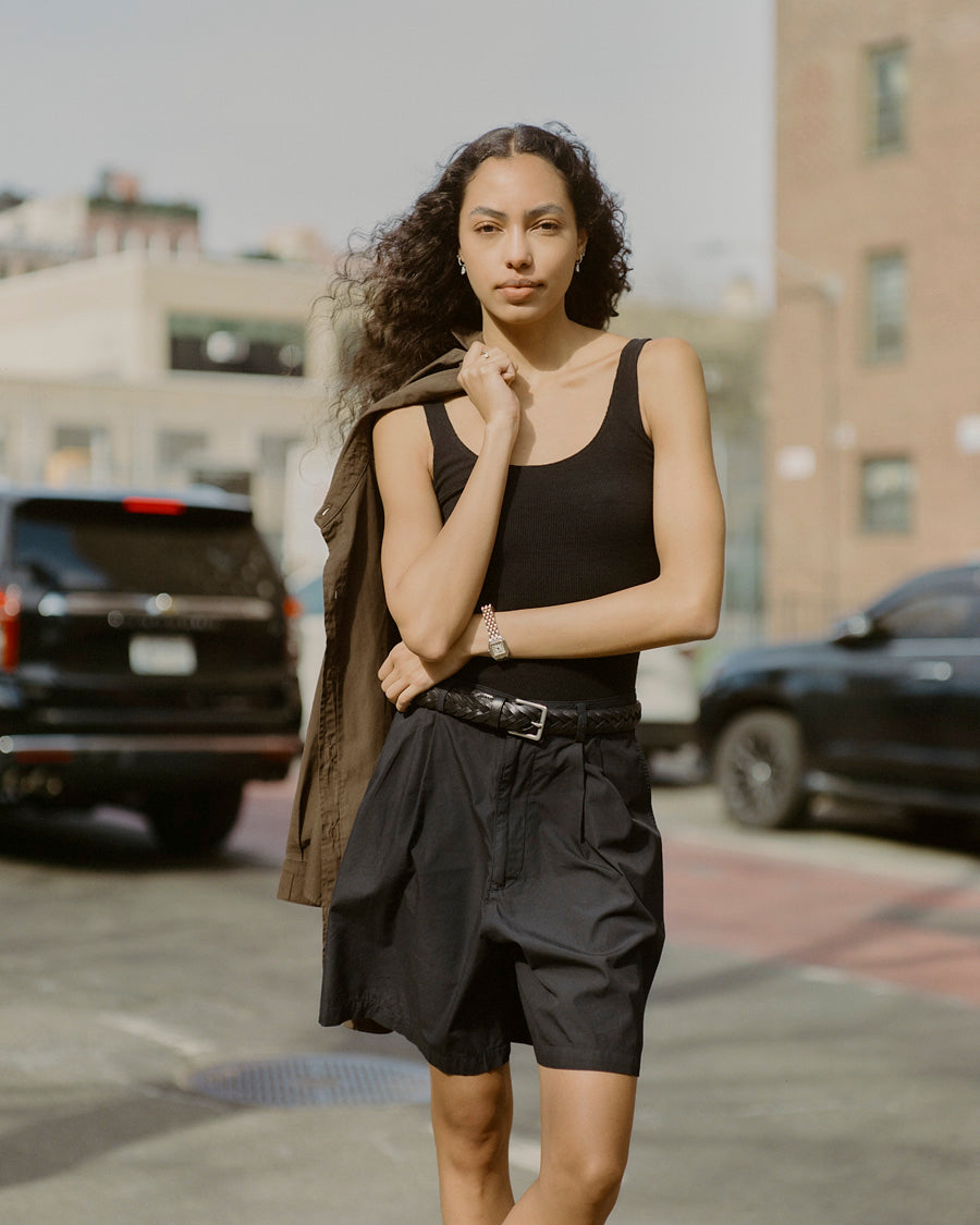 Pfeiffer Short, Organic Poplin, Black
