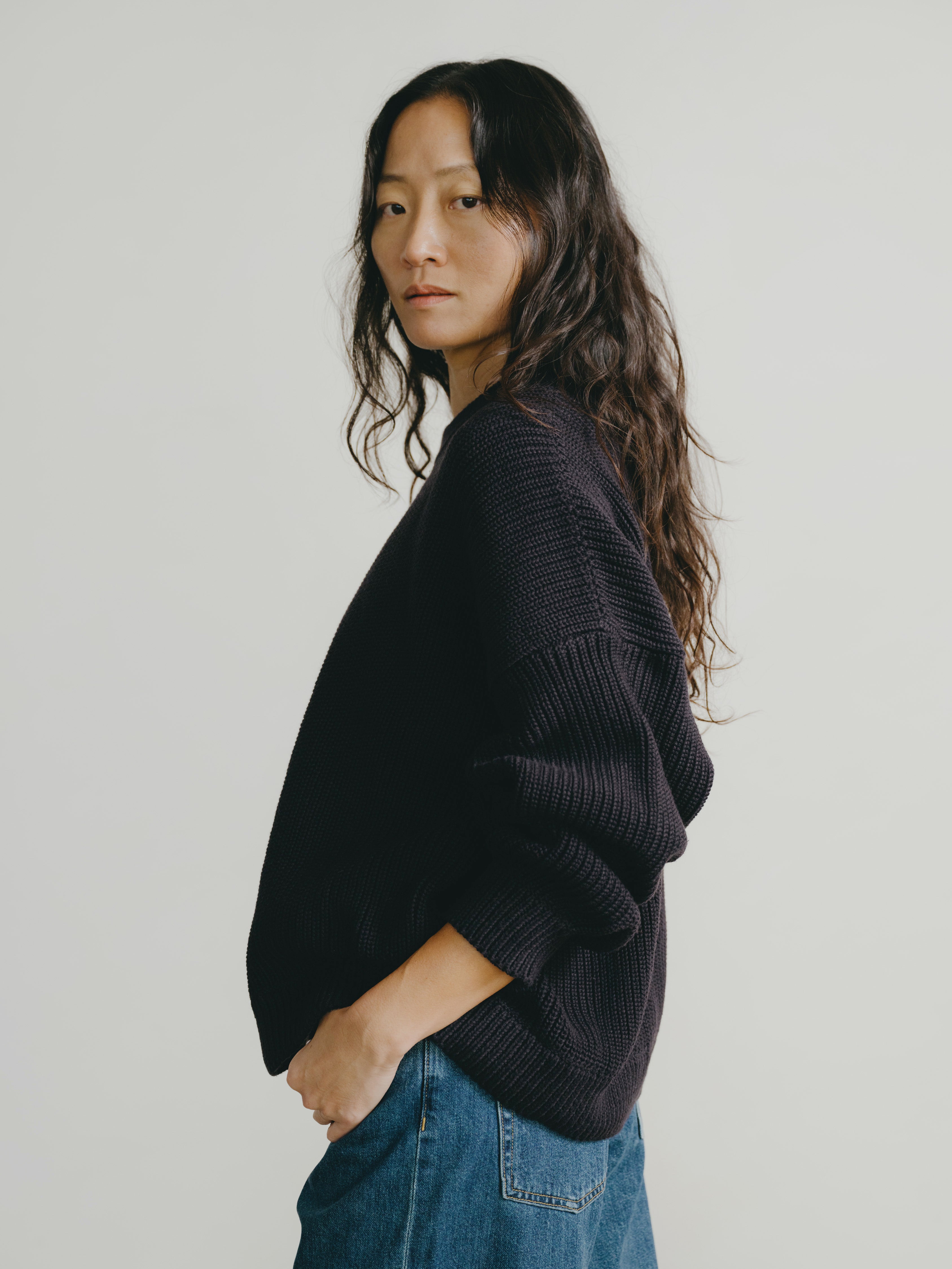 Chleo Crew, Organic Cotton, Navy