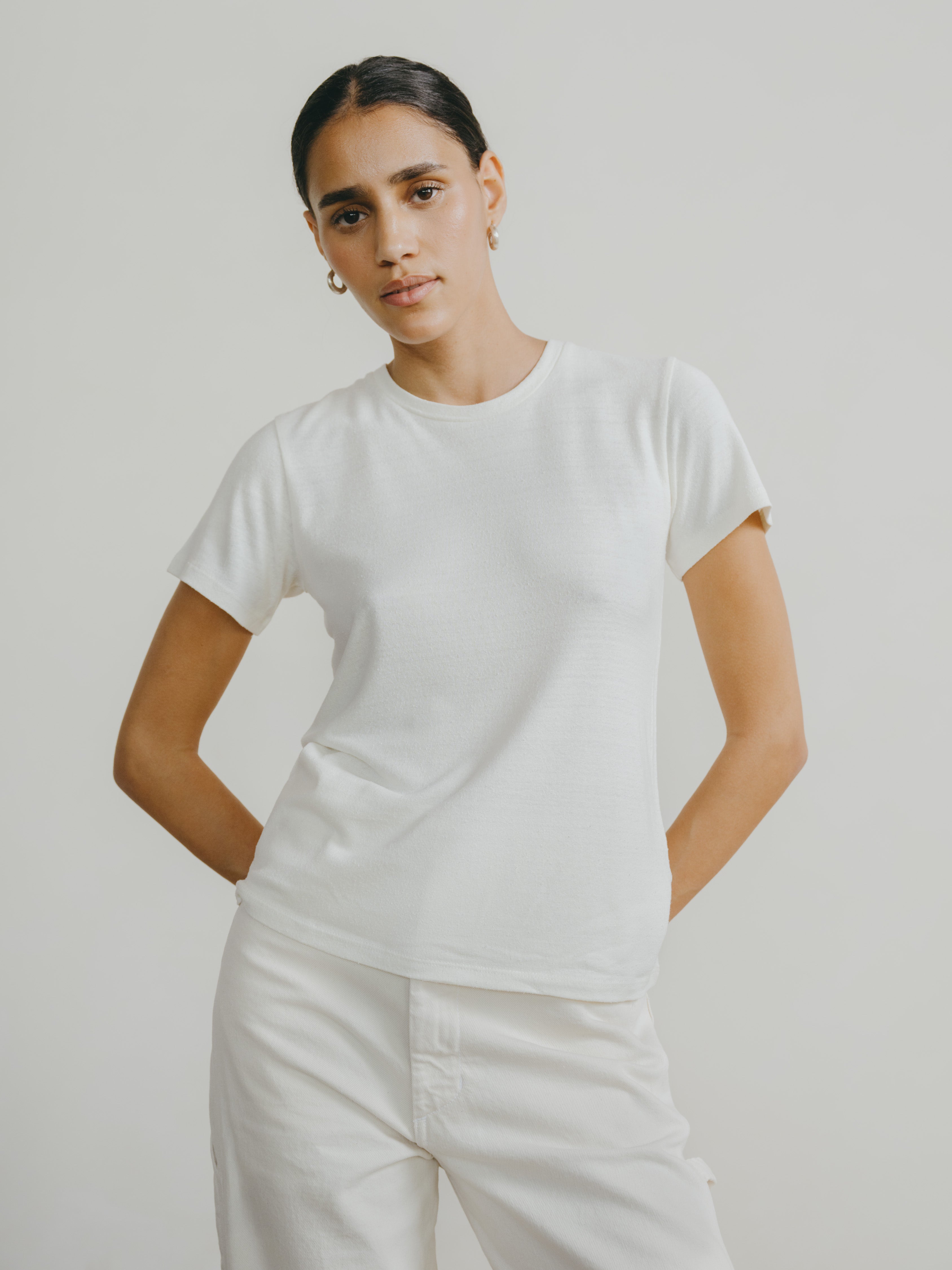 Classic Tee, Regen Silk Noil Jersey, Natural