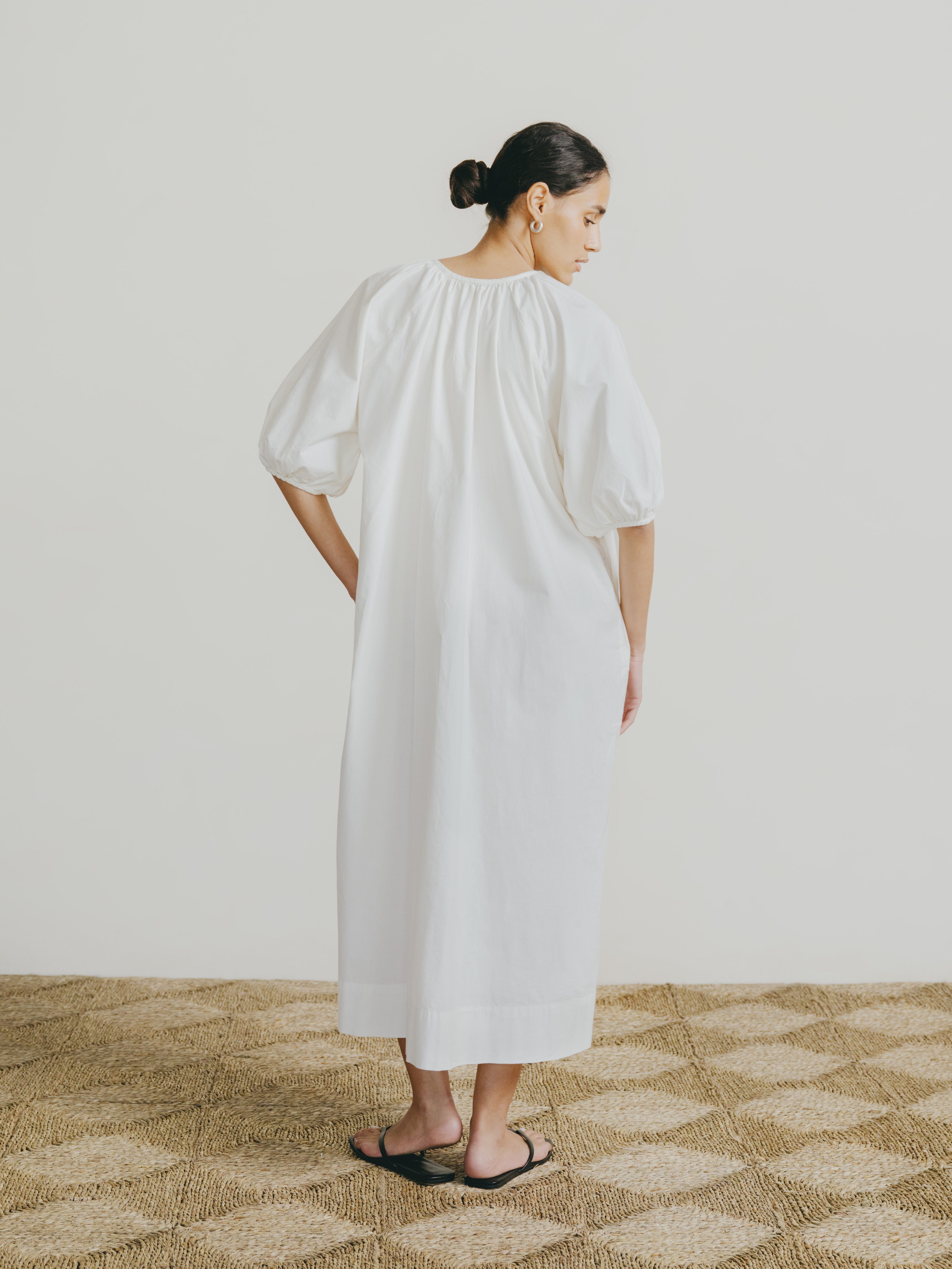 Ophelia Dress, Organic Batiste, Natural