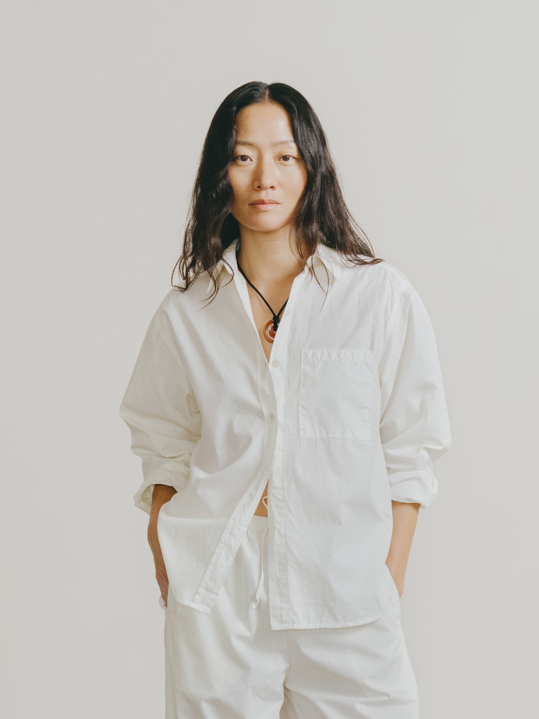 Marcie Shirt, Organic Poplin, Natural