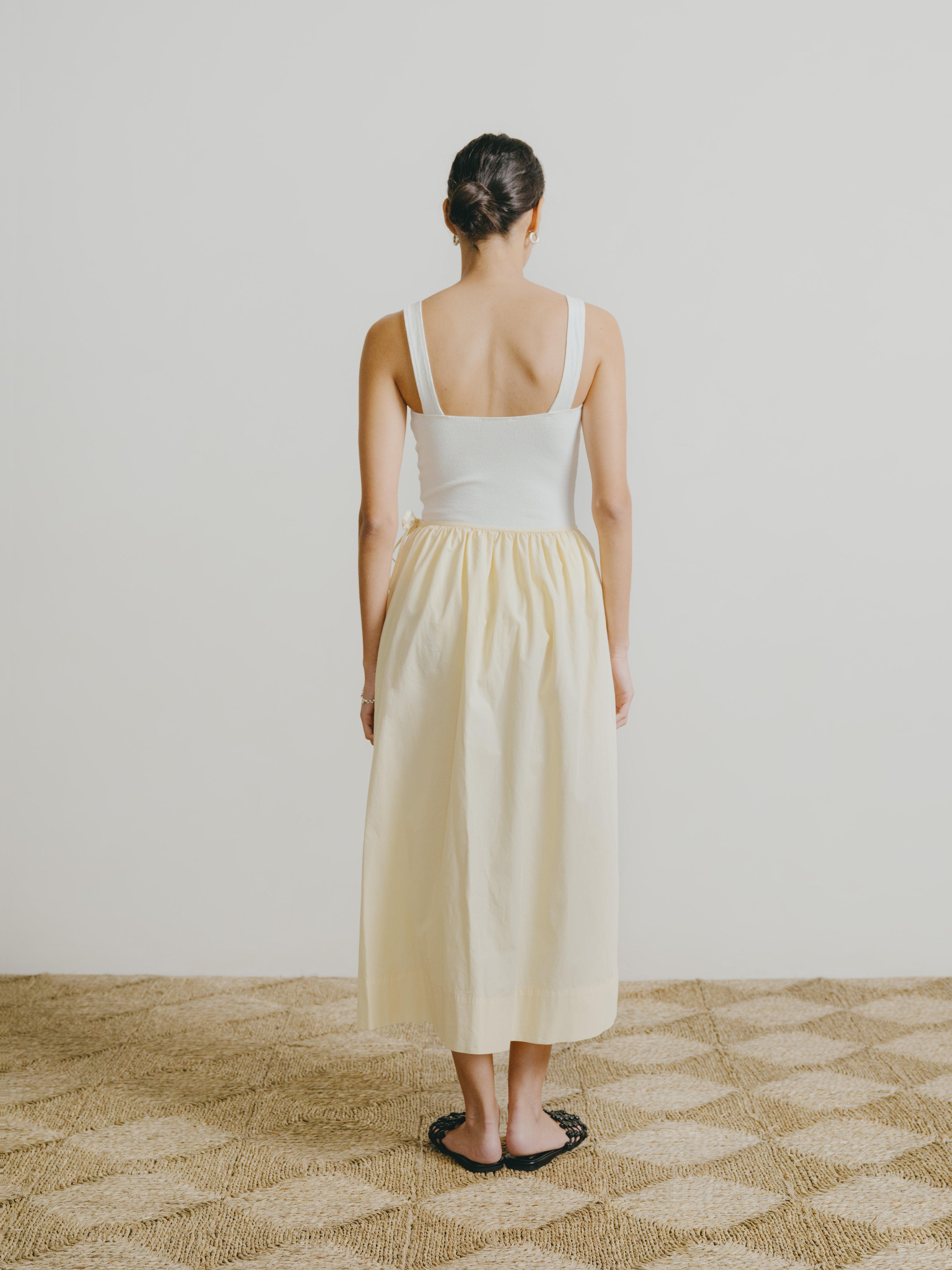 Avita Skirt, Organic Poplin, Butter