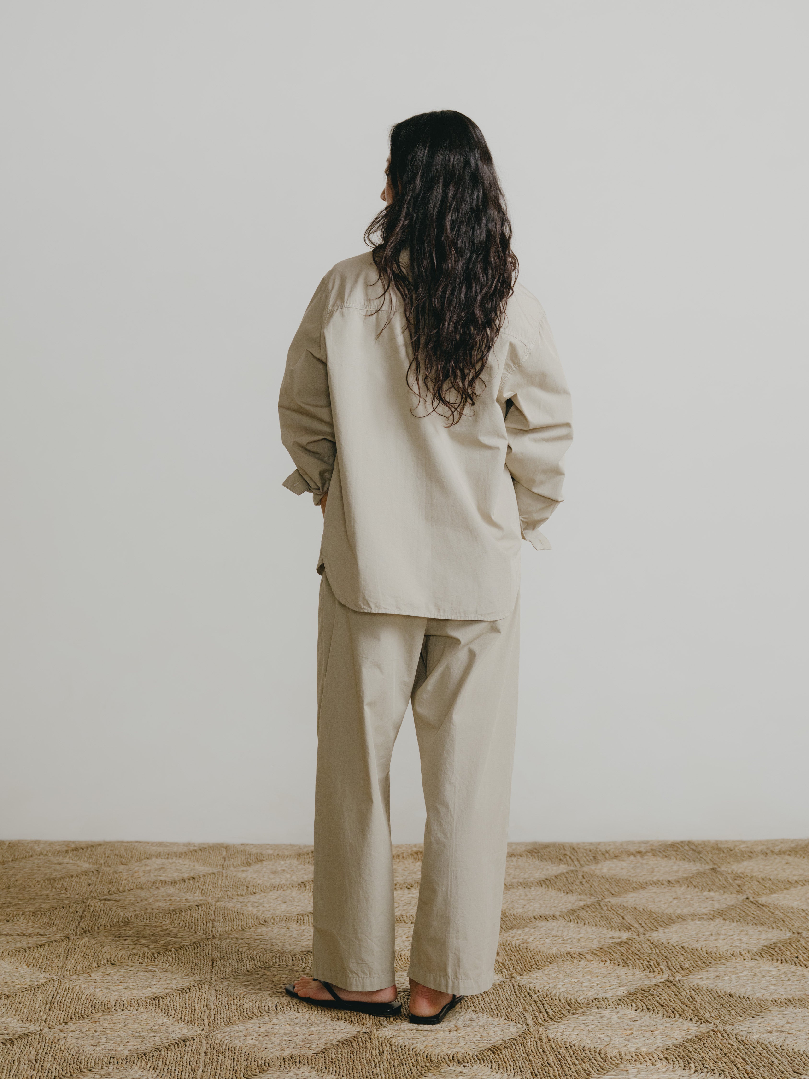 Marcie Shirt, Organic Poplin, Khaki