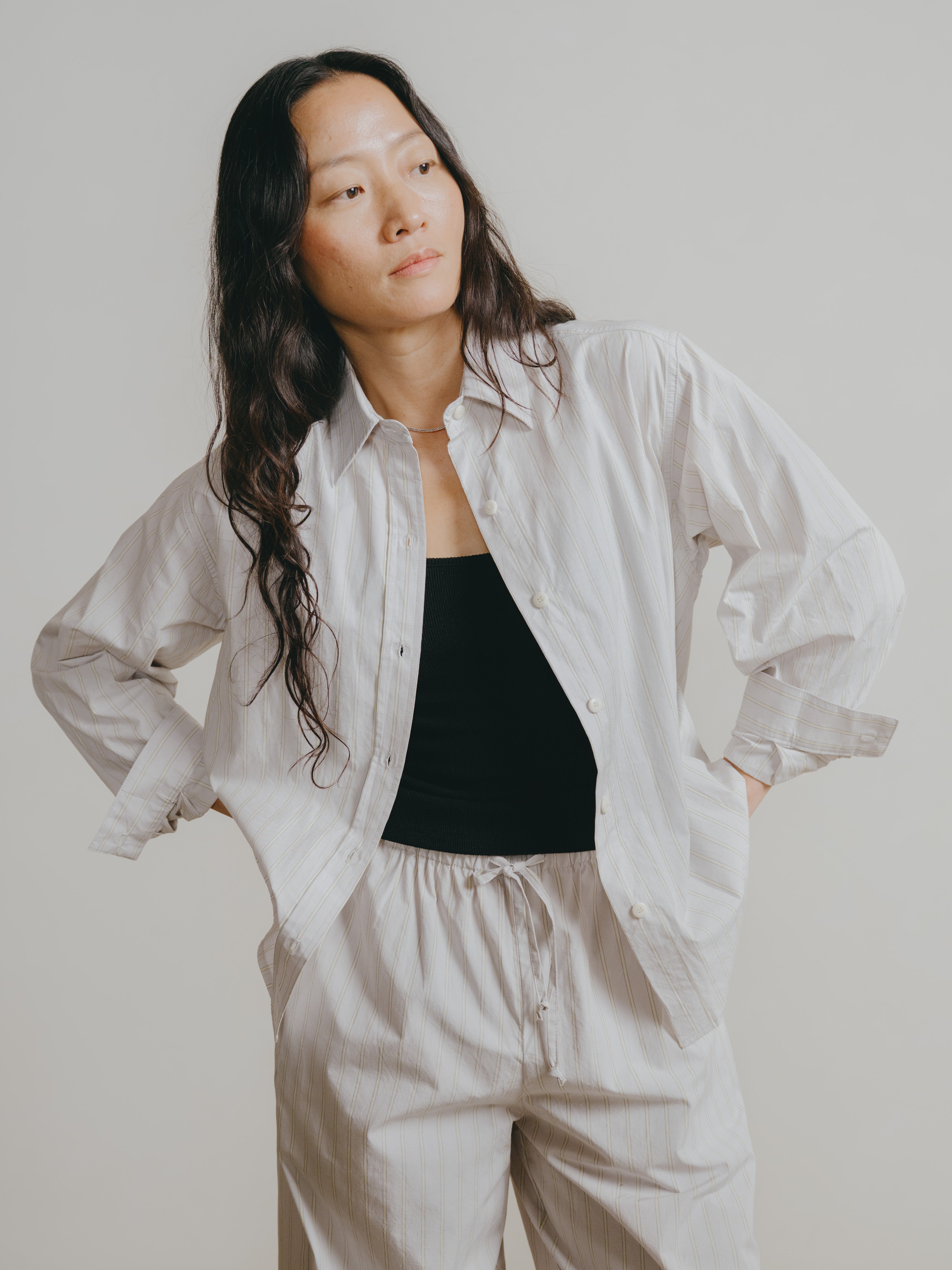 Marcie Shirt, Japanese Organic Cotton, Isla Stripe