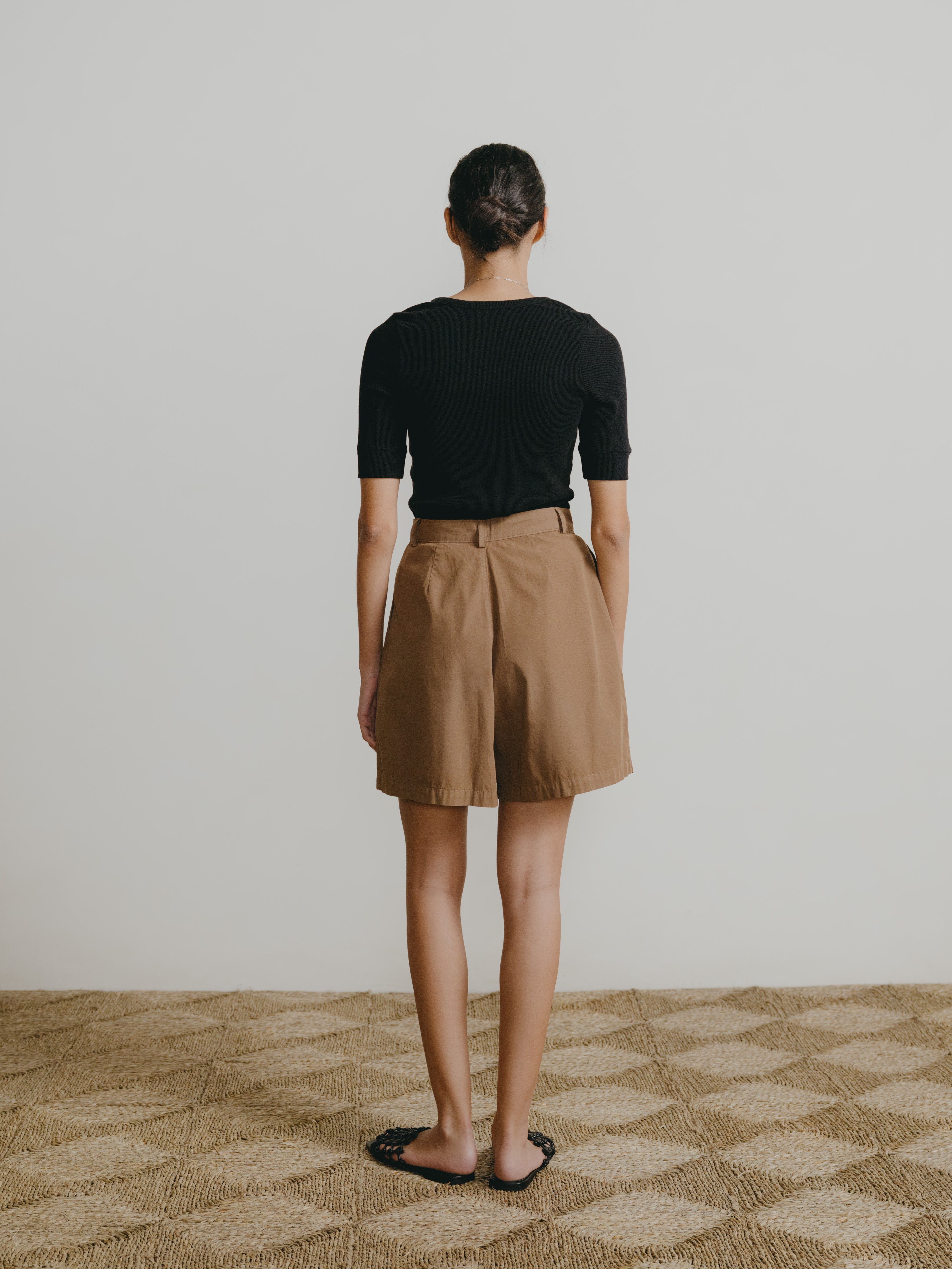 Pfeiffer Short, Organic Poplin, Clay