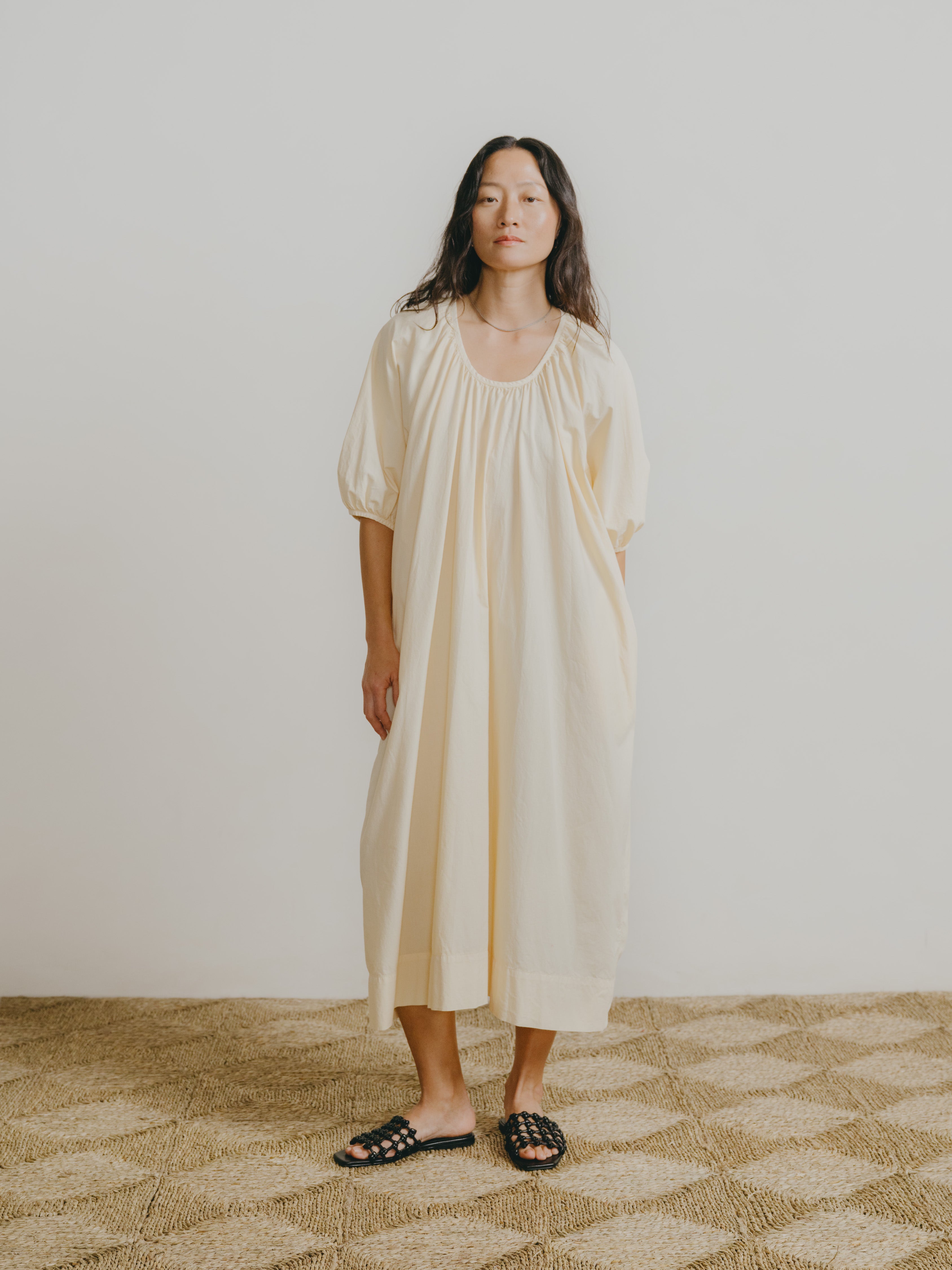 Ophelia Dress, Organic Batiste, Butter