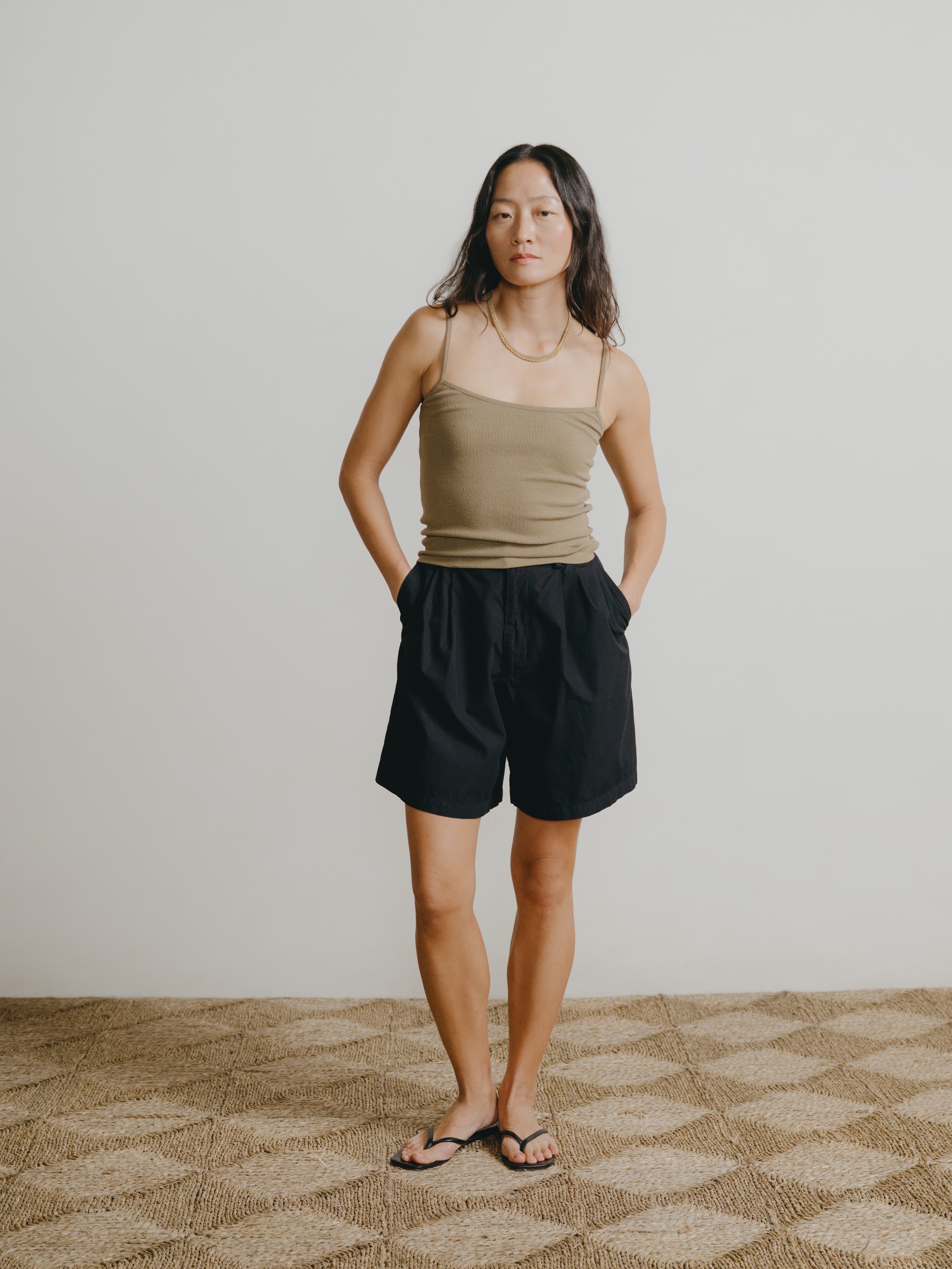 Pfeiffer Short, Organic Poplin, Black
