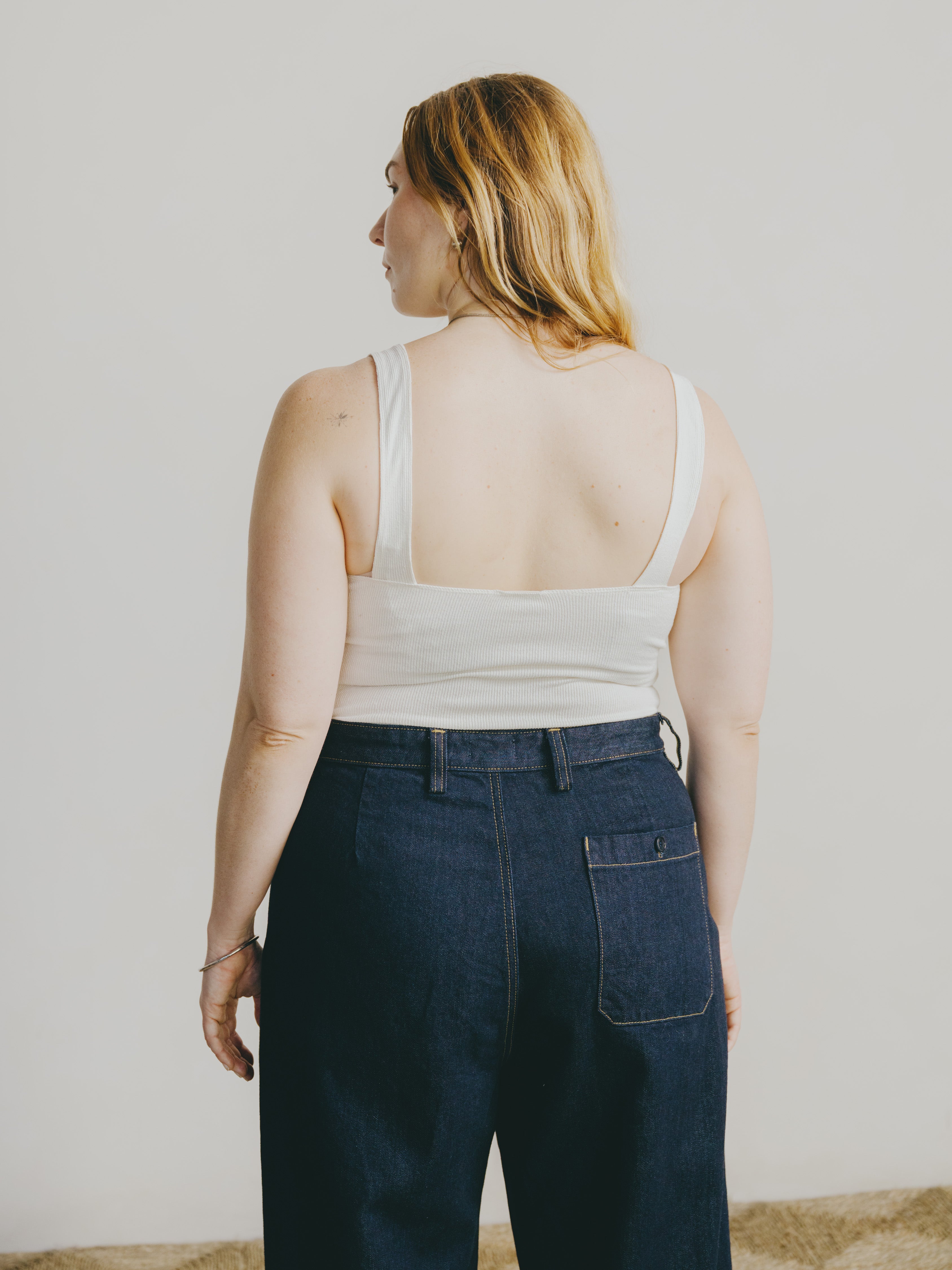 Christy Bodysuit, Ribbed Silk Noil Jersey, Natural