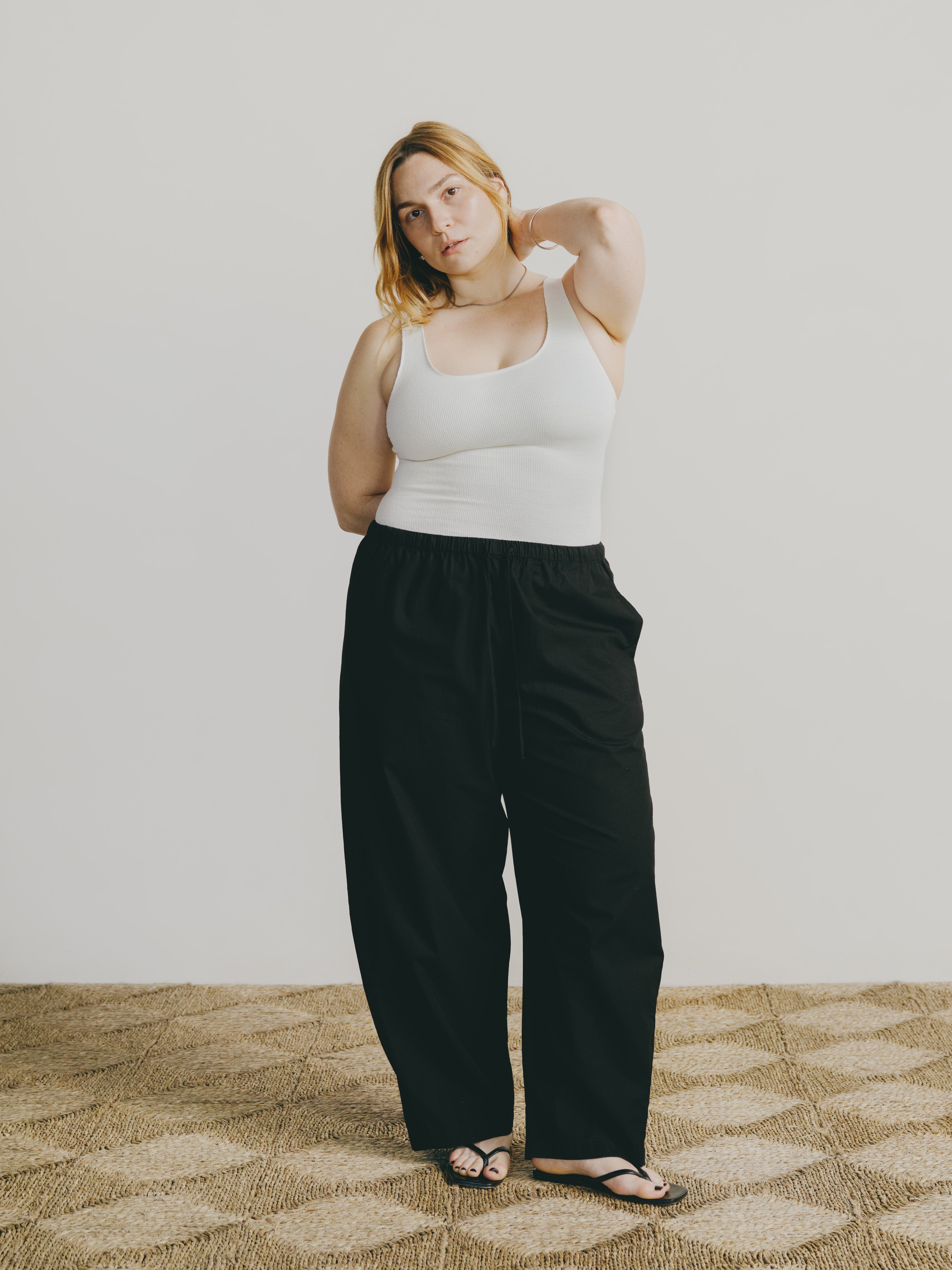 All Day Pant, Organic Poplin, Black