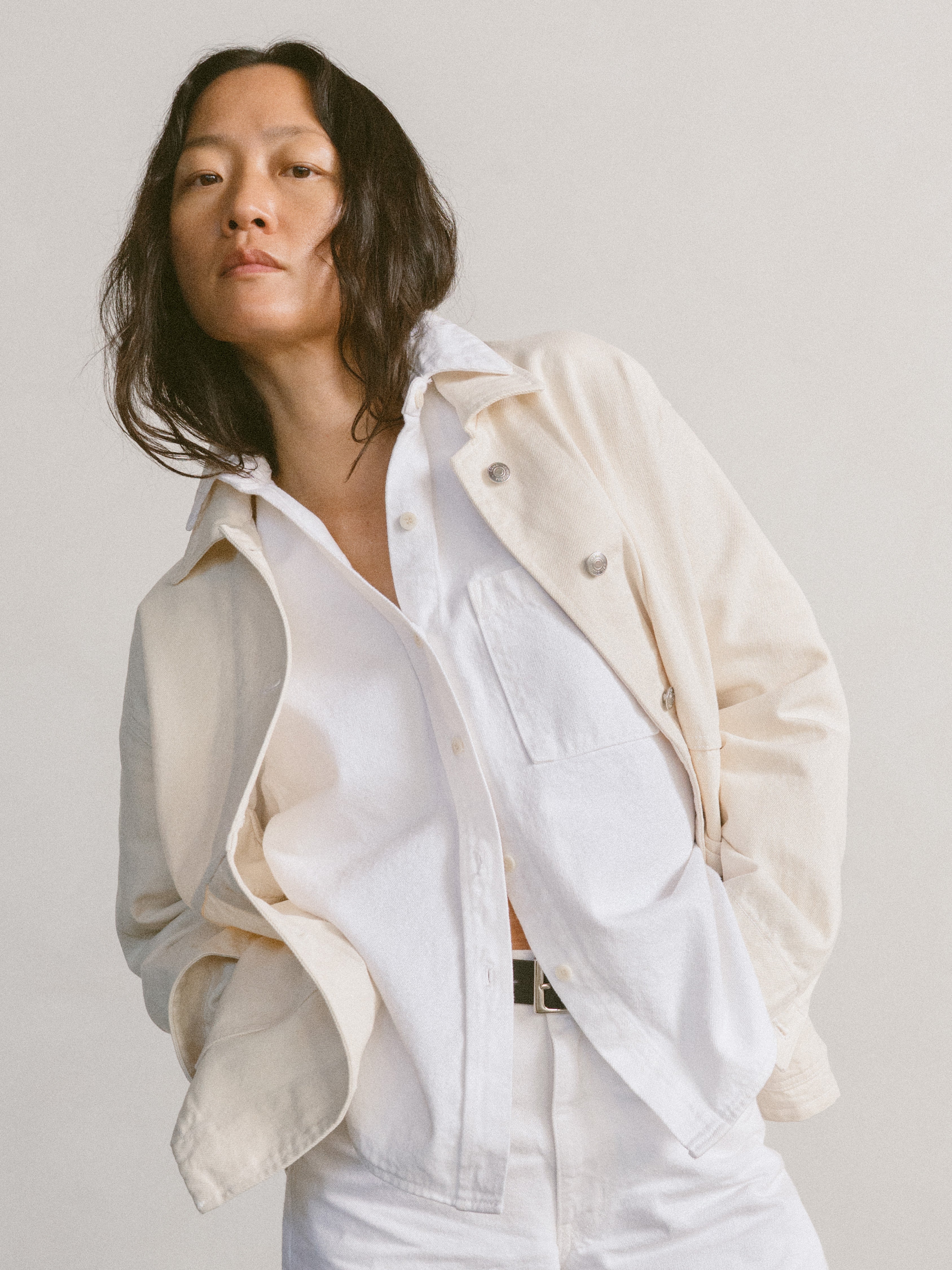 Loretta Jacket, Recycled Denim, Putty