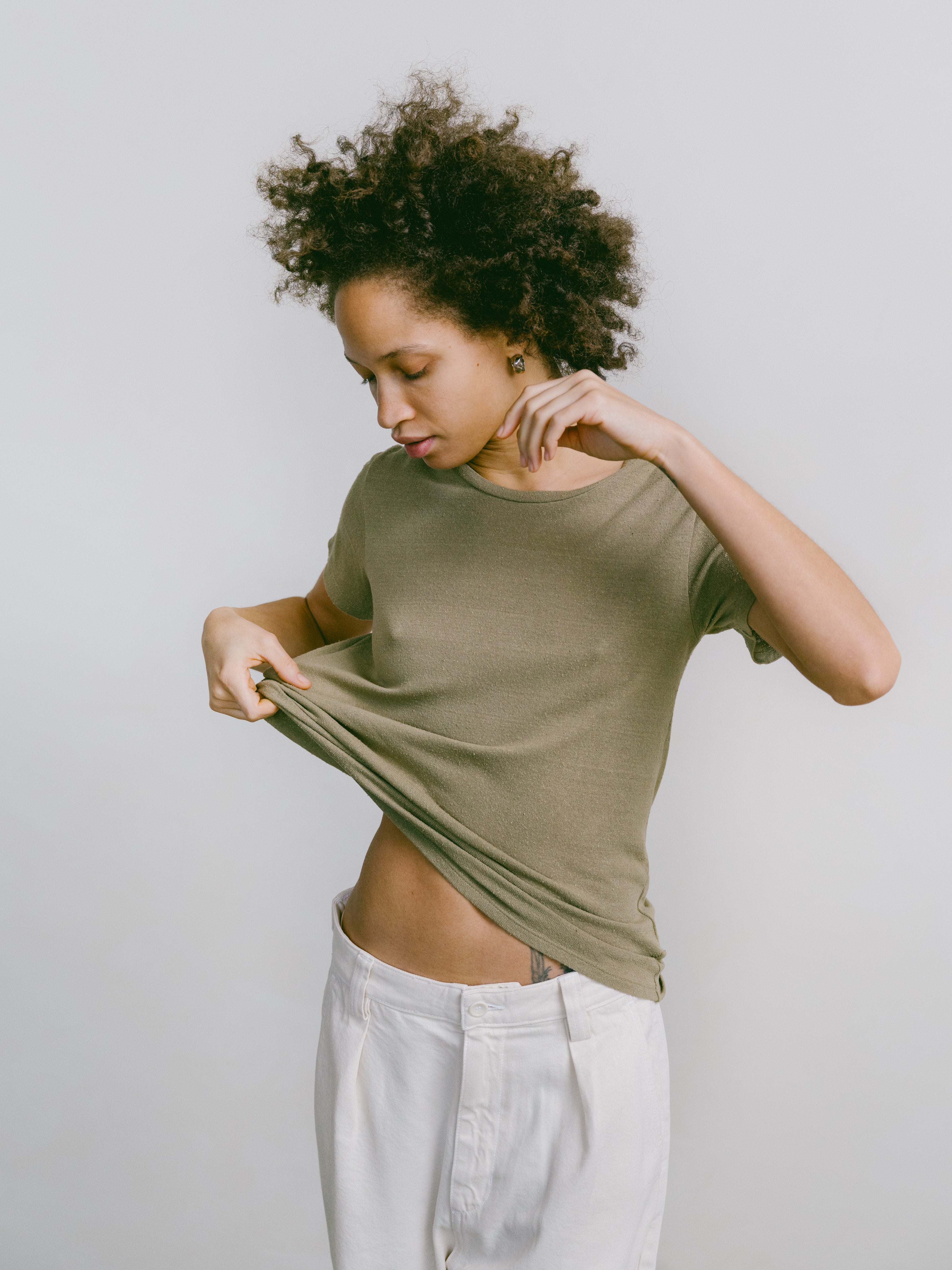 Classic Tee, Regen Silk Noil Jersey, Sage