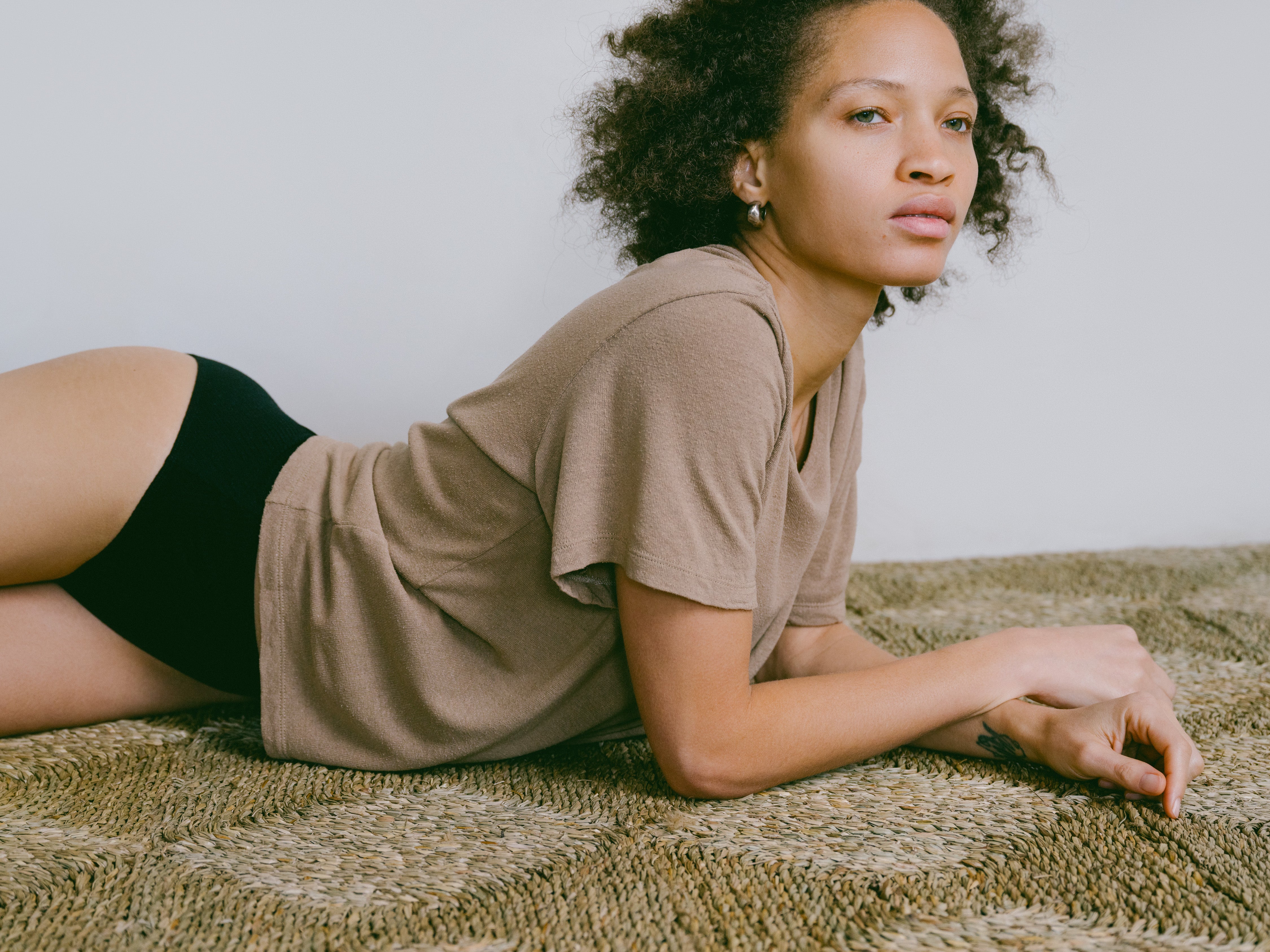 Big Tee, Regen Silk Noil Jersey, Tea