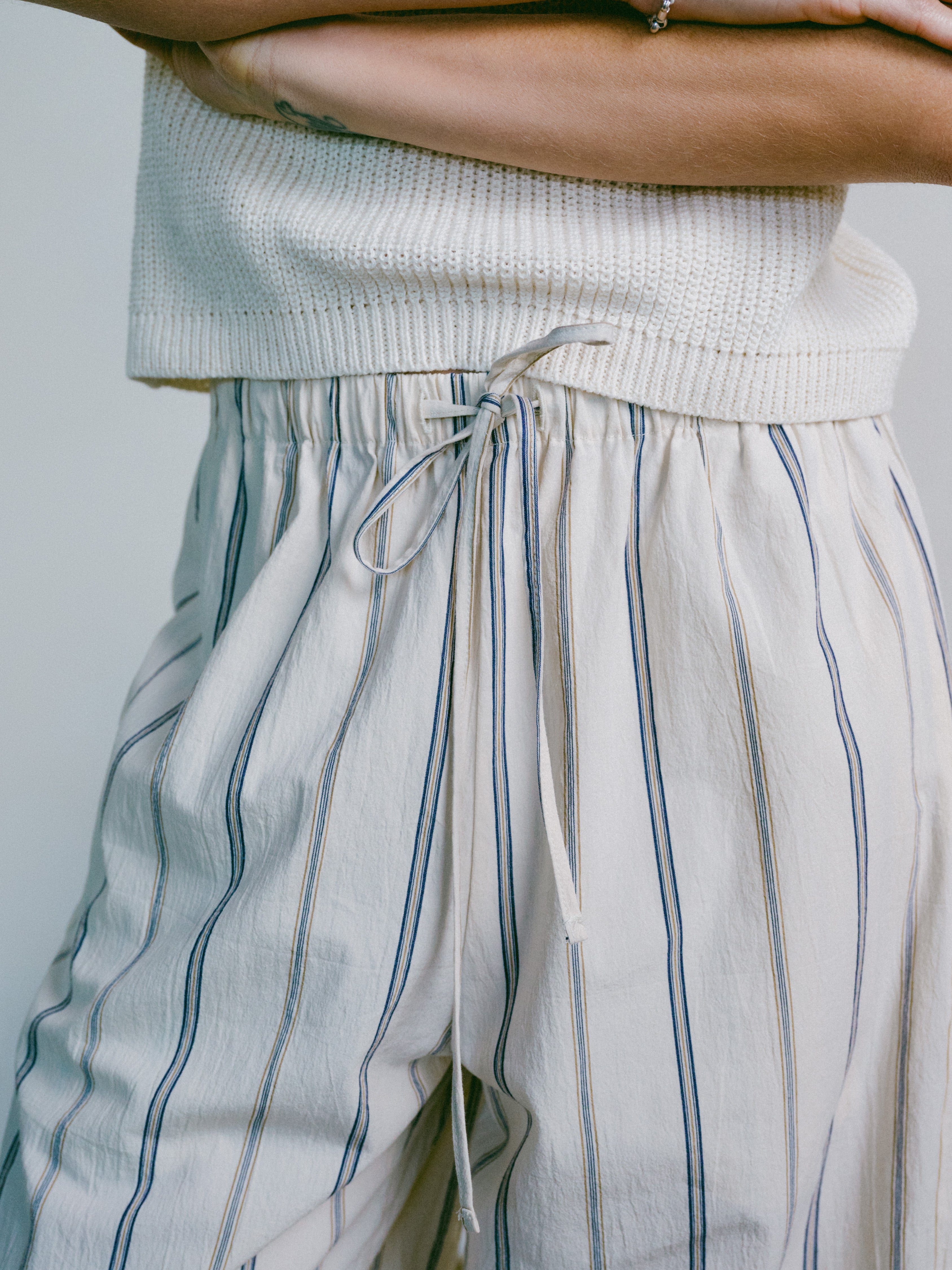 All Day Pant, Organic Japanese Cotton, Hampton Stripe