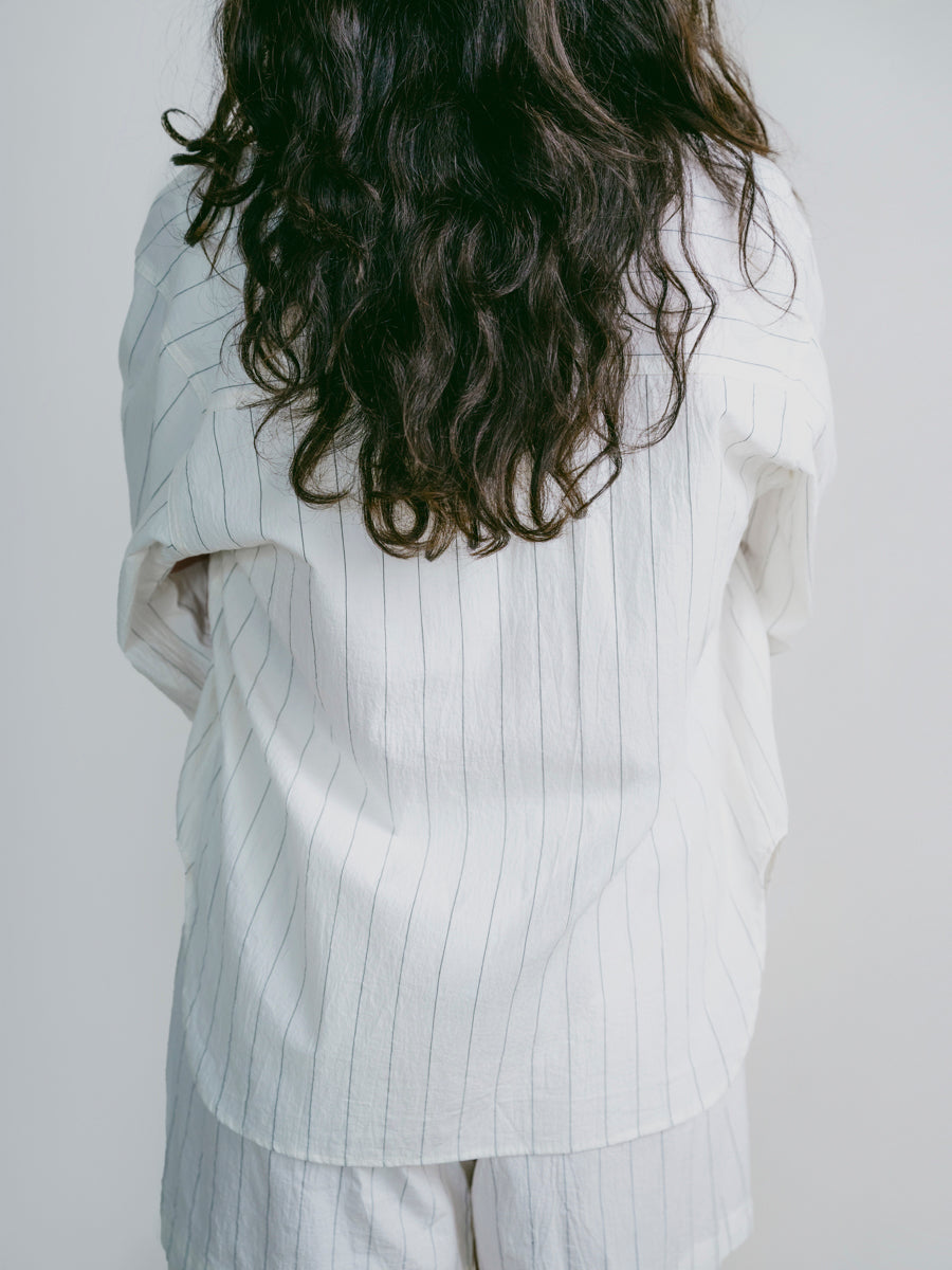 Marcie Shirt, Japanese Organic Cotton, Carolina Stripe